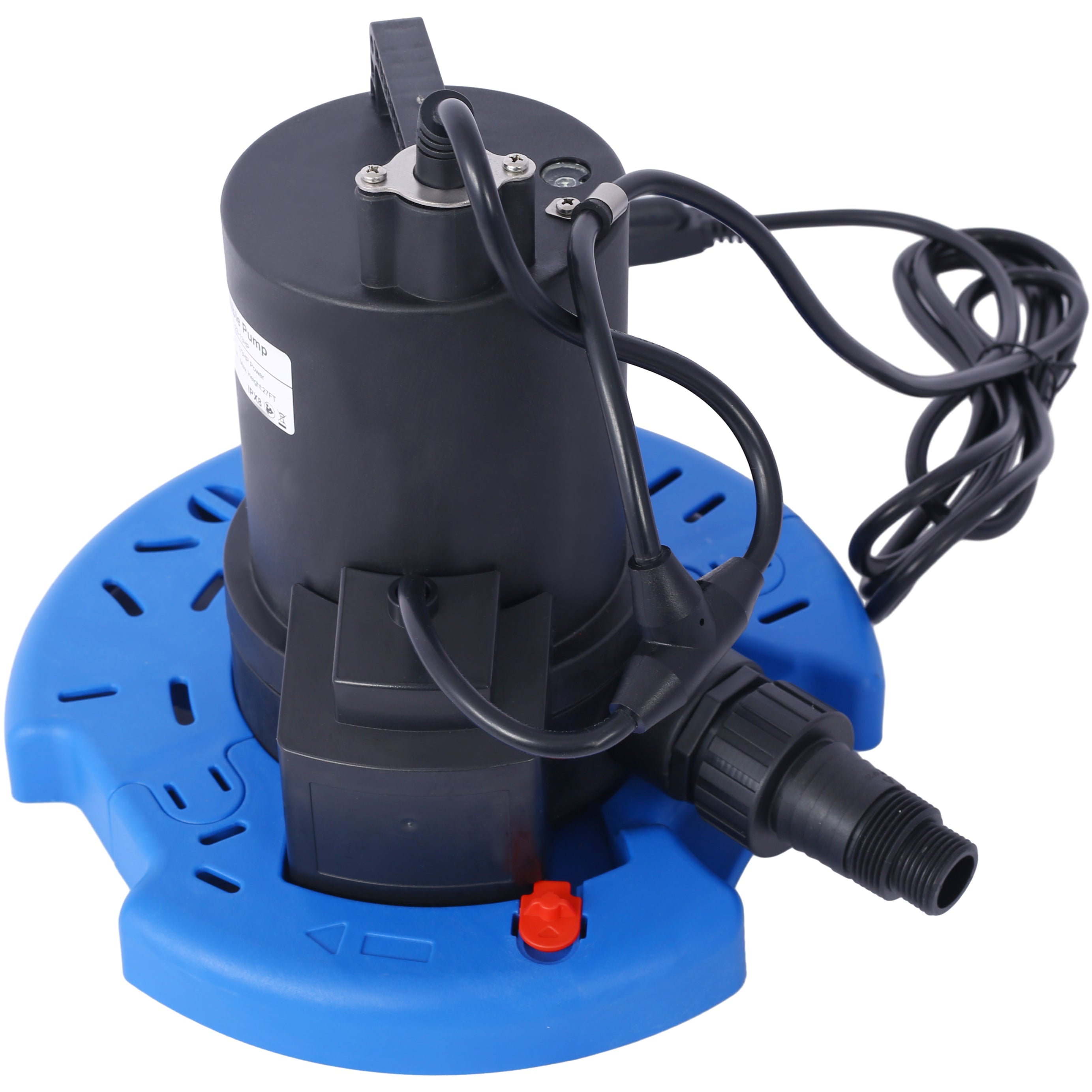 1/3 HP Automatic Swimming Pool Cover Pump 120 V Submersible with 3/4 Check Valve Adapter 2500 GPH Water Removal for Pool, Hot Tubs, Rooftops, Water Beds and more--1