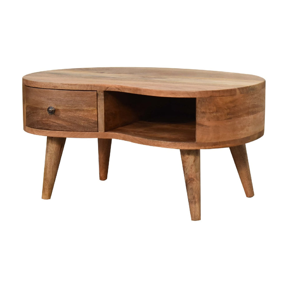 Artisan Furniture Mini Oak-ish Wave Coffee Table--1