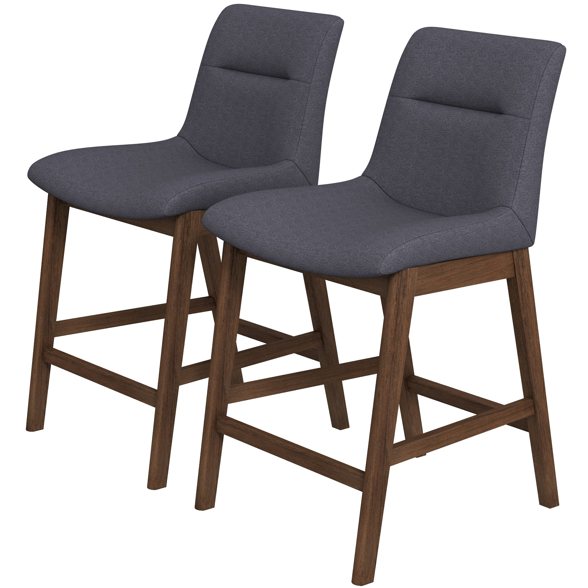 Jayden Mid-Century Modern 24" Upholstered Stool (Set of 2)--1