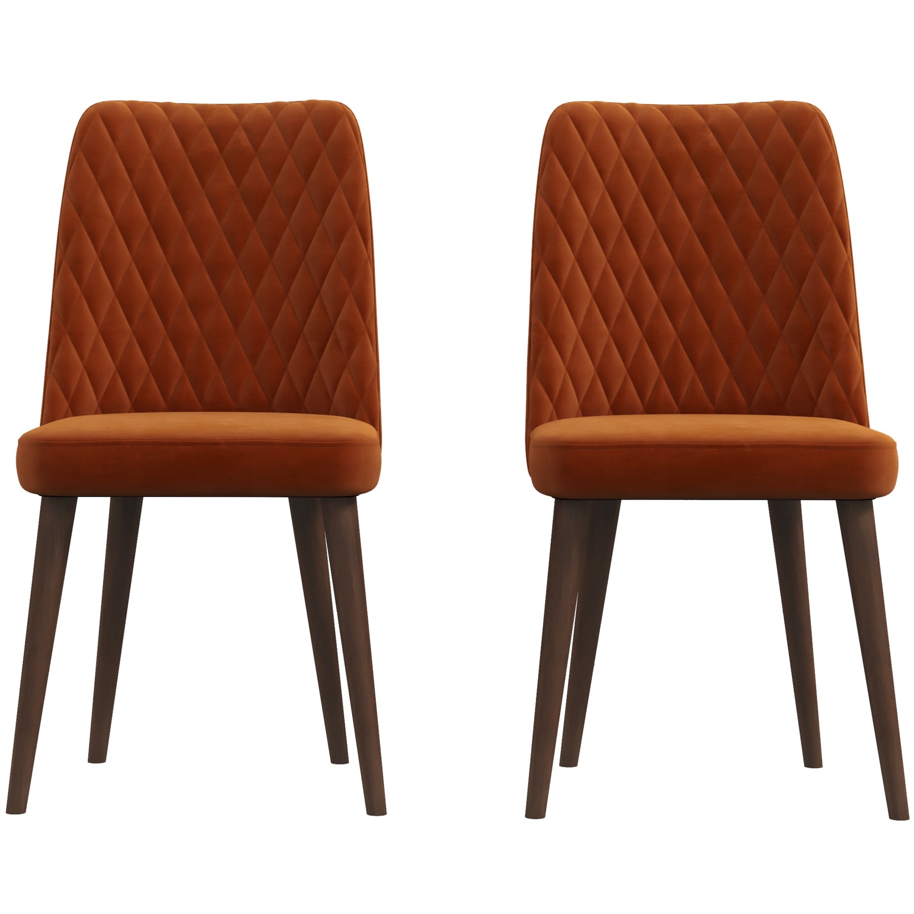 Katie Mid-Century Modern Velvet Dining Chair (Set of 2)--1