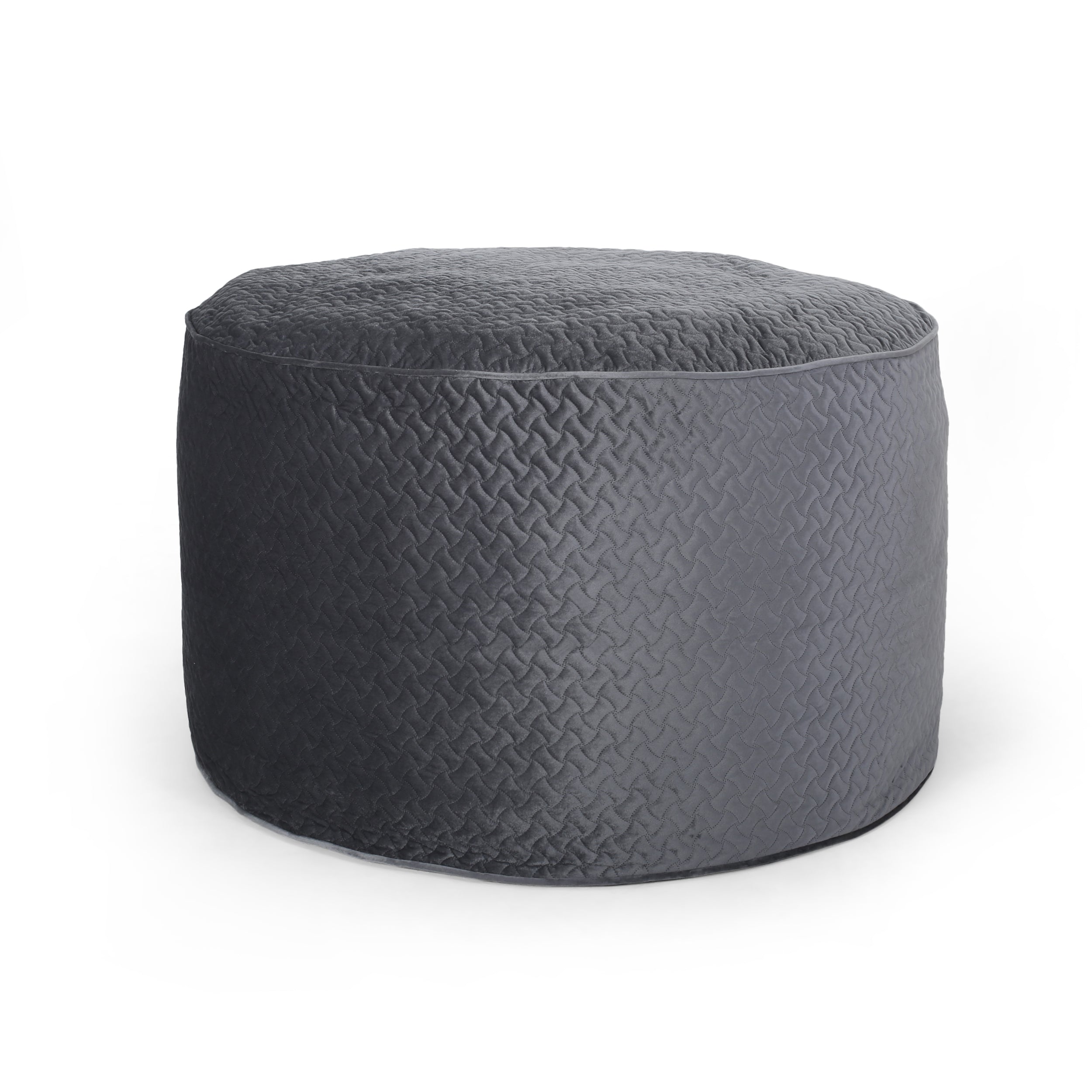 Borroco 4 Foot Short Cylindrical Bean Bag, Charcoal--1