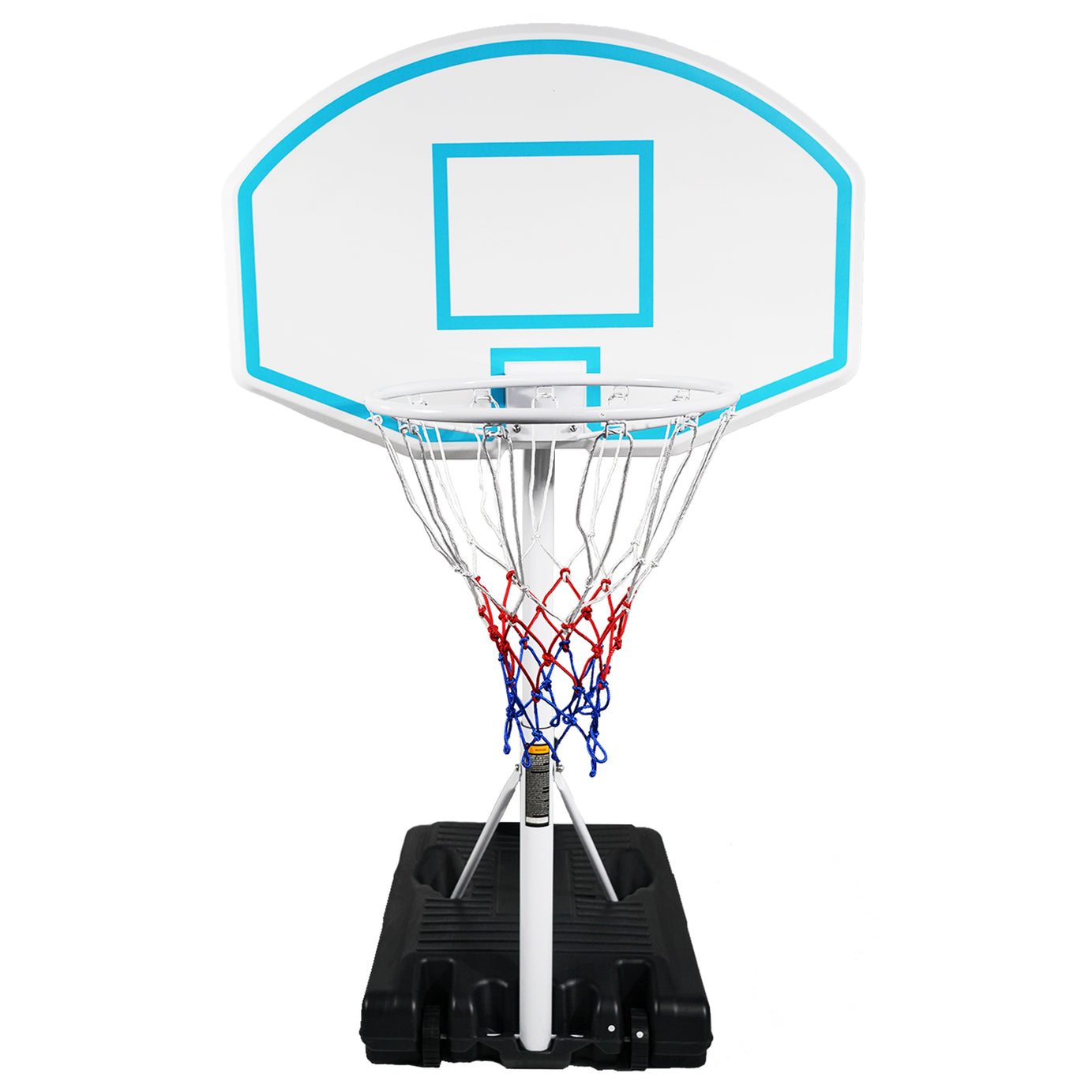 Poolside Basketball Hoop Portable Swimming Pool Basketball System Height Adjustable 3.1ft-4.7ft with 36" Backboard for Indoor Outdoor Use Blue--1