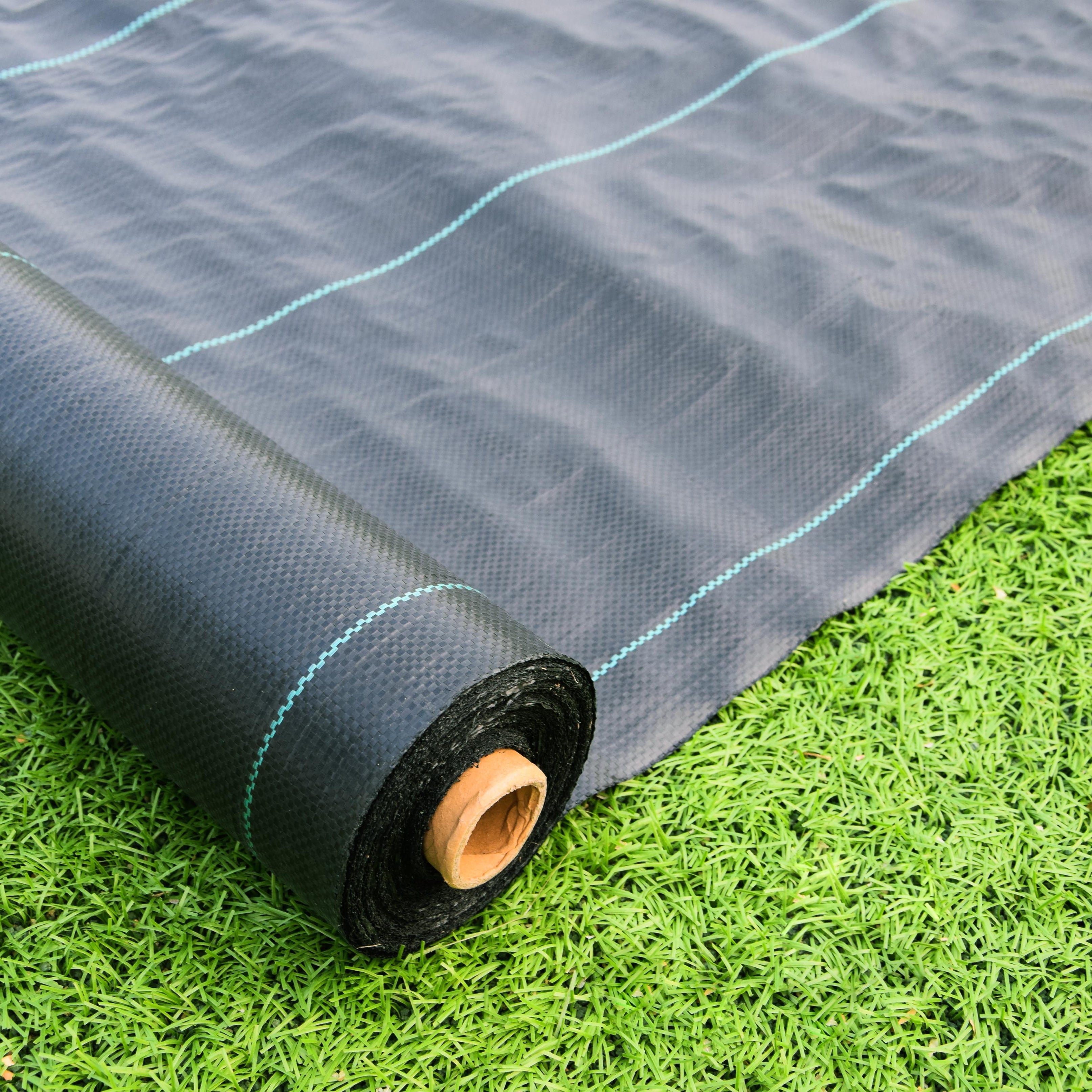 3.5oz Weed Barrier Landscape Fabric 3ft x 300ft, Dual-Layer Heavy-Duty Landscape Fabric for Garden, Greenhouse, Pathway, Orchard Weed Control, Easy to Set-up--1