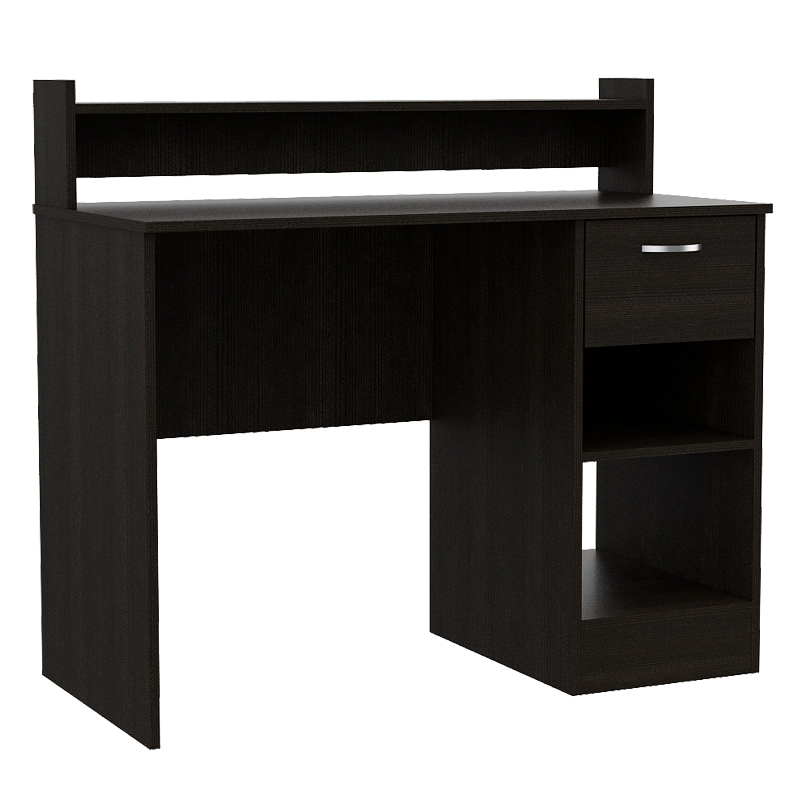 Charlotte Computer Desk with 2 Storage Shelves and Drawer--2