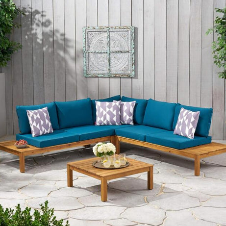 ARLINGTON 4-PIECE SOFA SET, DARK TEAL--1