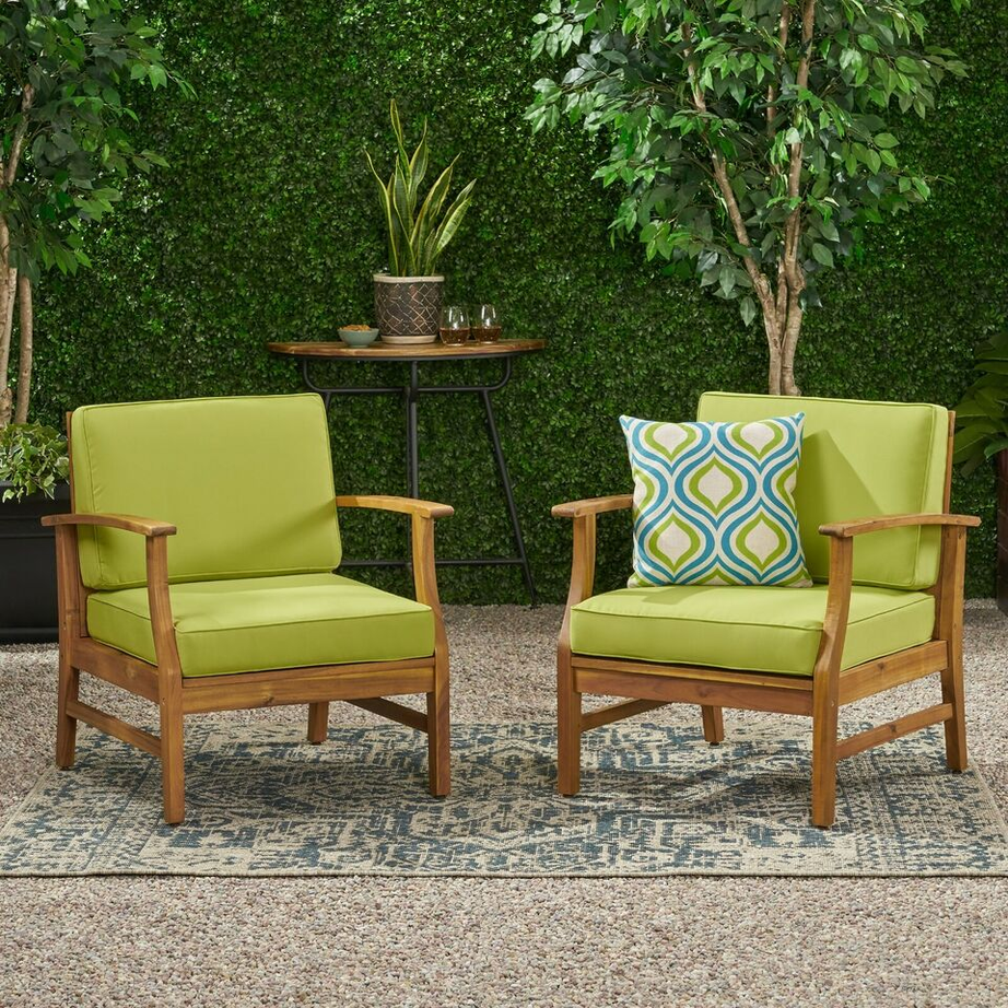 PERLA CLUB CHAIRS SET OF 2, GREEN--1