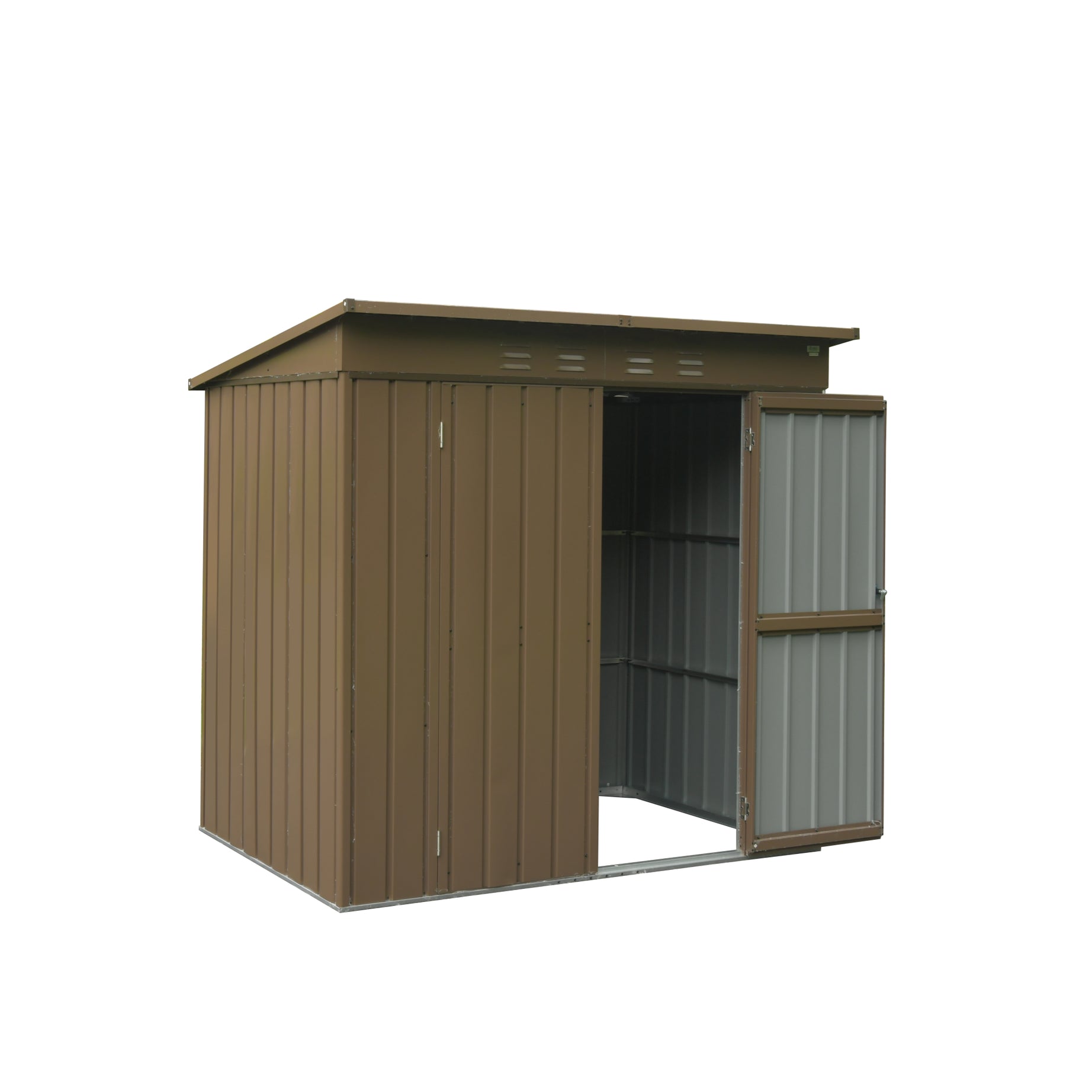 Outdoor Storage Shed 6x4 FT, Metal Tool Sheds Storage House with Lockable Double Door, Large Bike Shed Waterproof for Garden, Backyard, Lawn--1