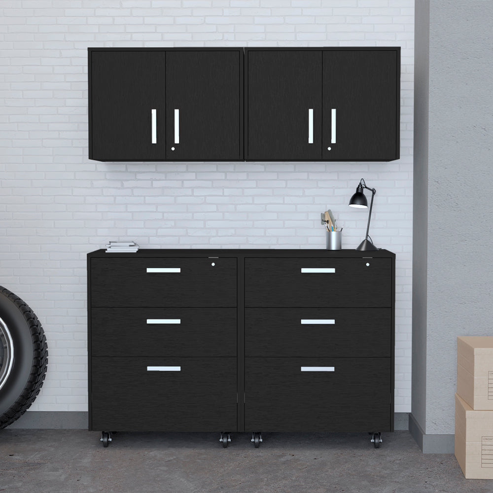 Kaitlyn Black 4 Piece Garage Set--1