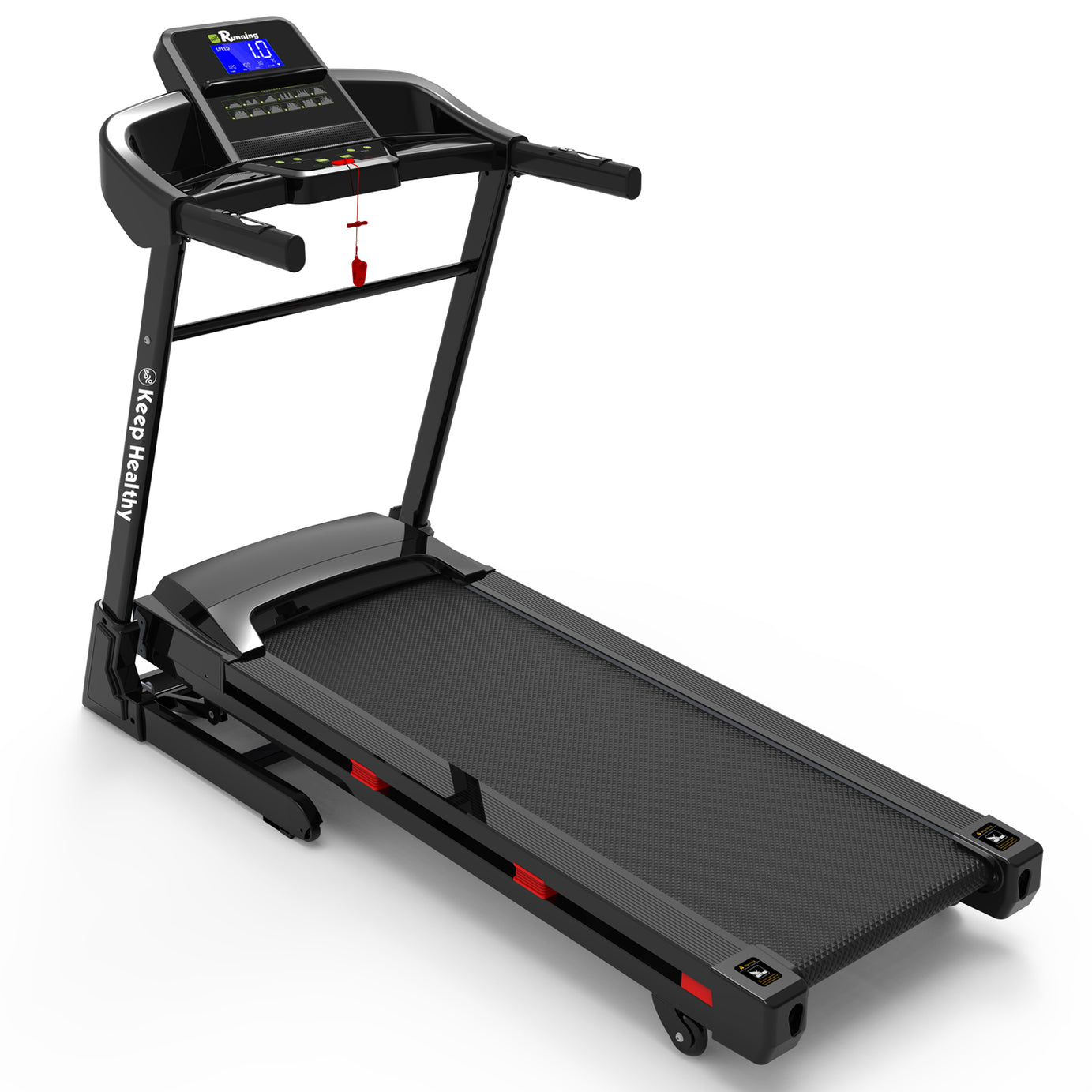 Treadmills for Home, Electric Treadmill with  Automatic Incline, Foldable 3.5HP Workout Running Machine Walking, Double Running Board Shock Absorption Pulse Sensor Bluetooth Speaker APP FITSHOW.--1