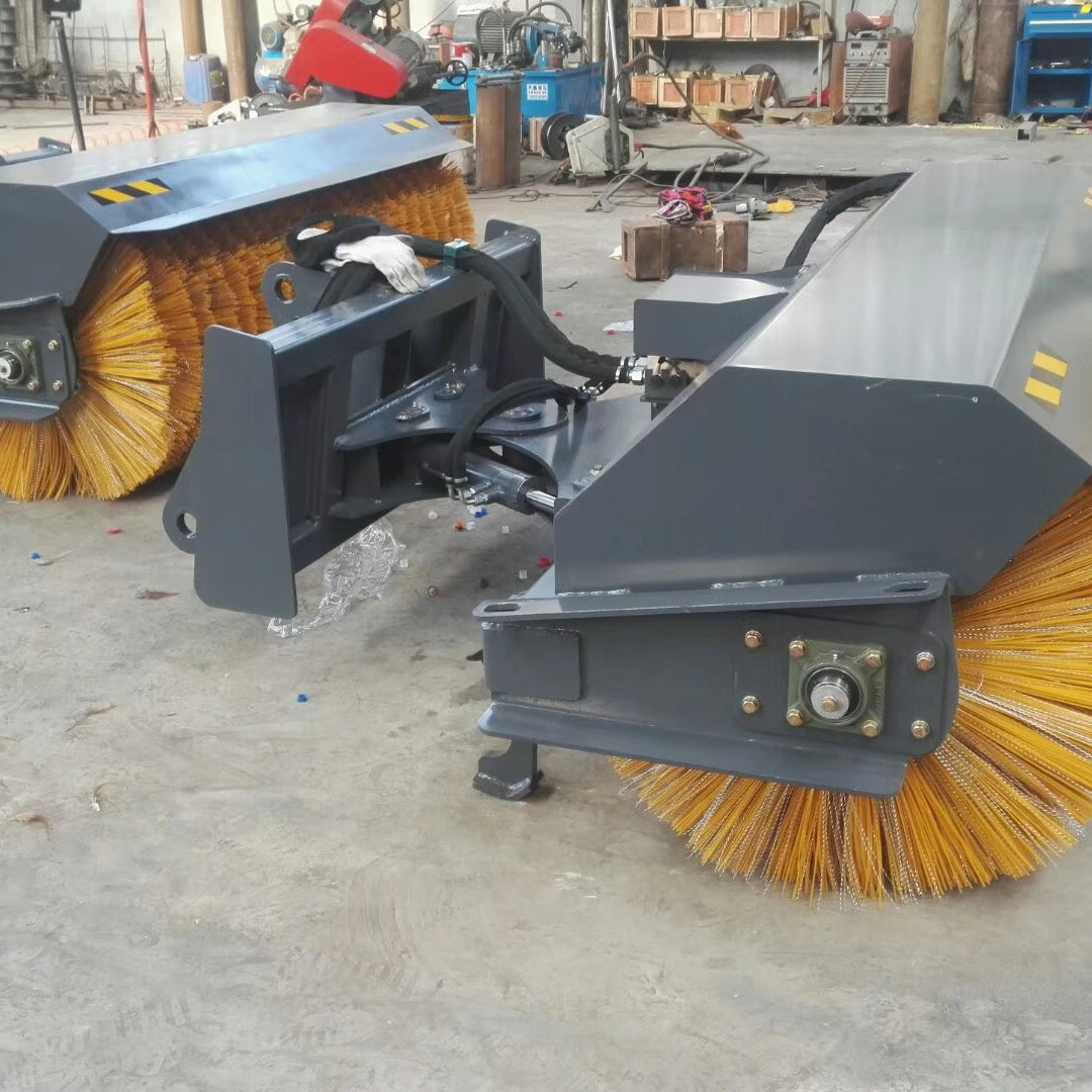 72 Skid Steer Hydraulic Rotary Angle Broom Sweeper--1