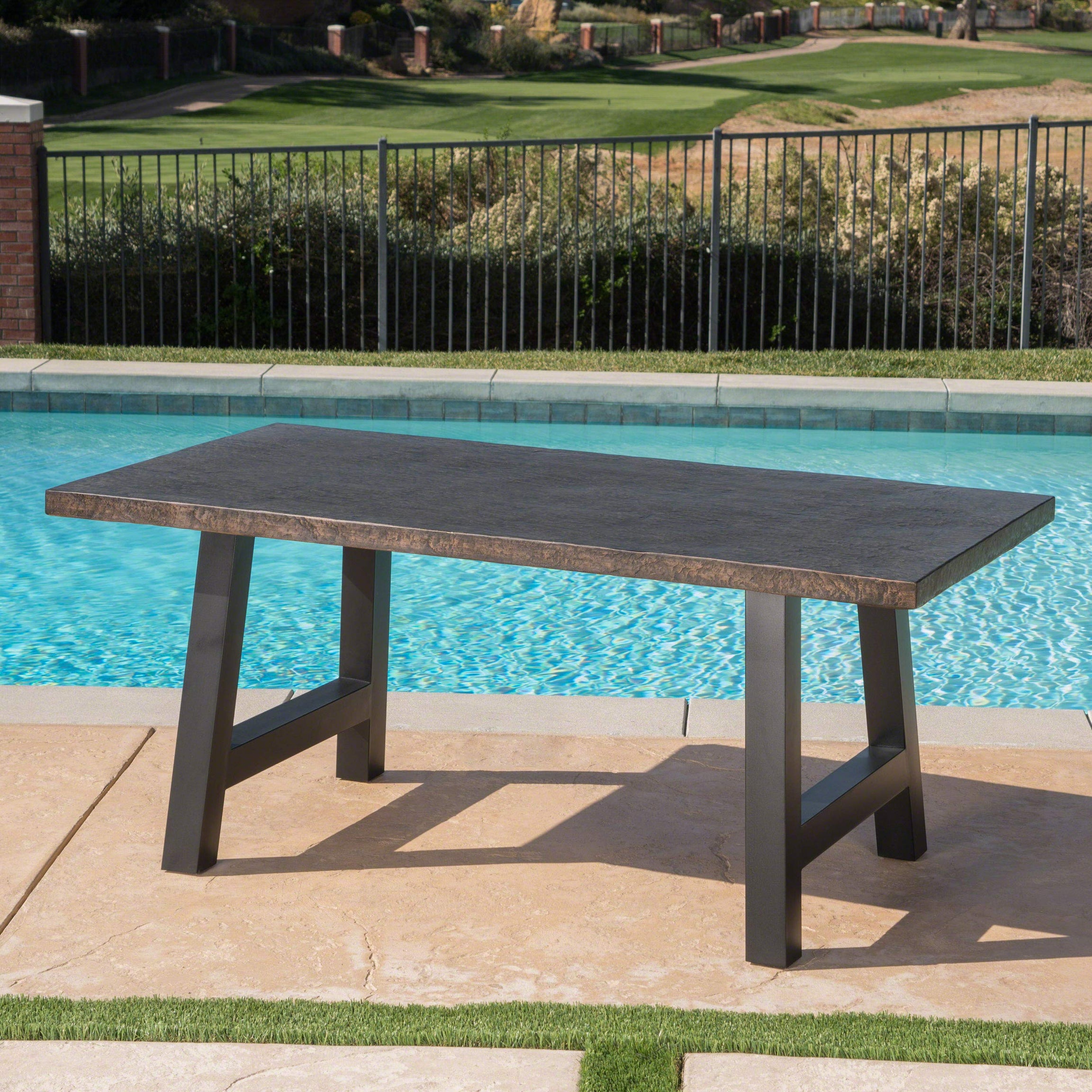 VALENCIA OUTDOOR CONCRETE DINNING TABLE(LEG)--1