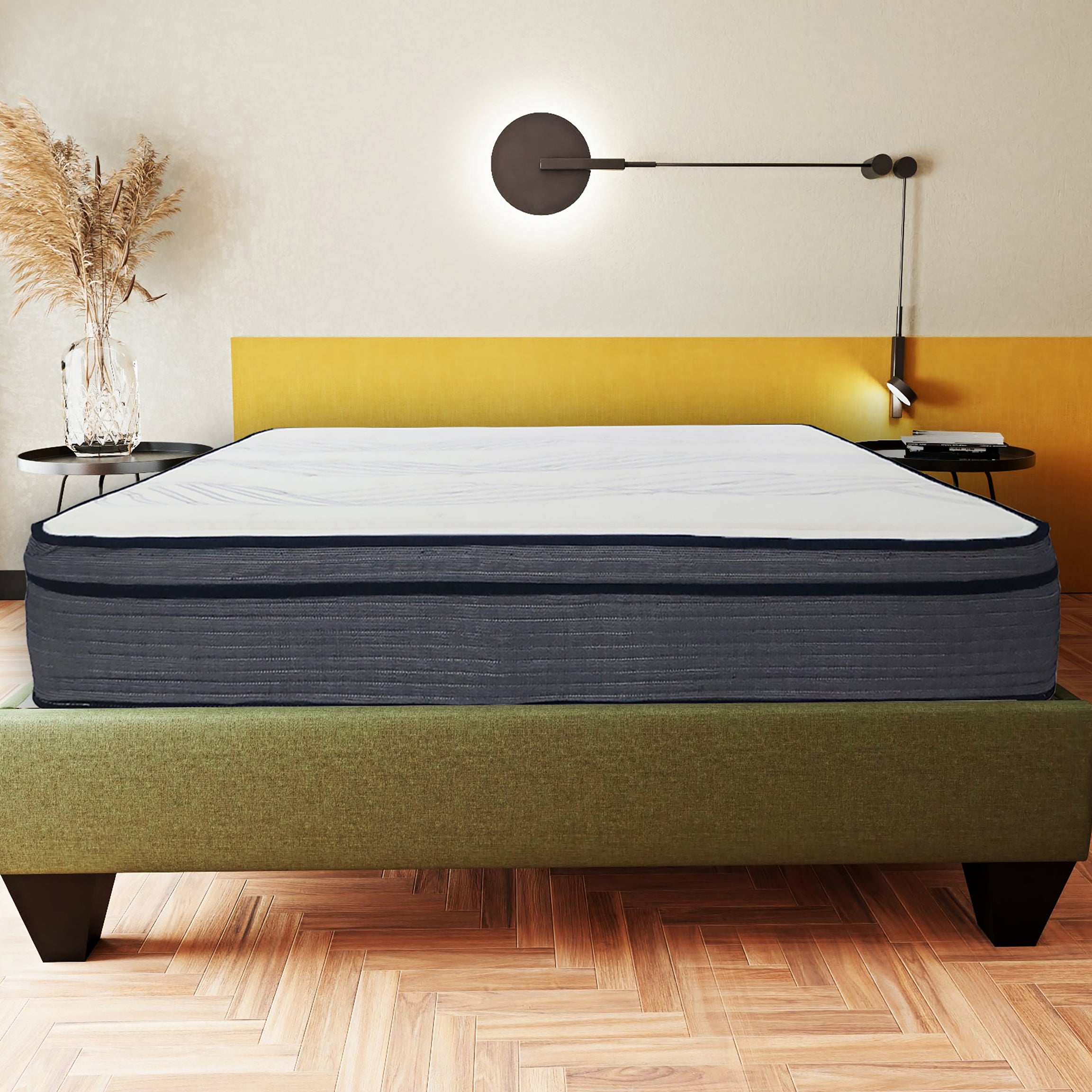 14 in. Hybrid Plush Foam Mattress - Full, Soft Polyester Knit Cover, Multi-Layer Foam Mattress--1