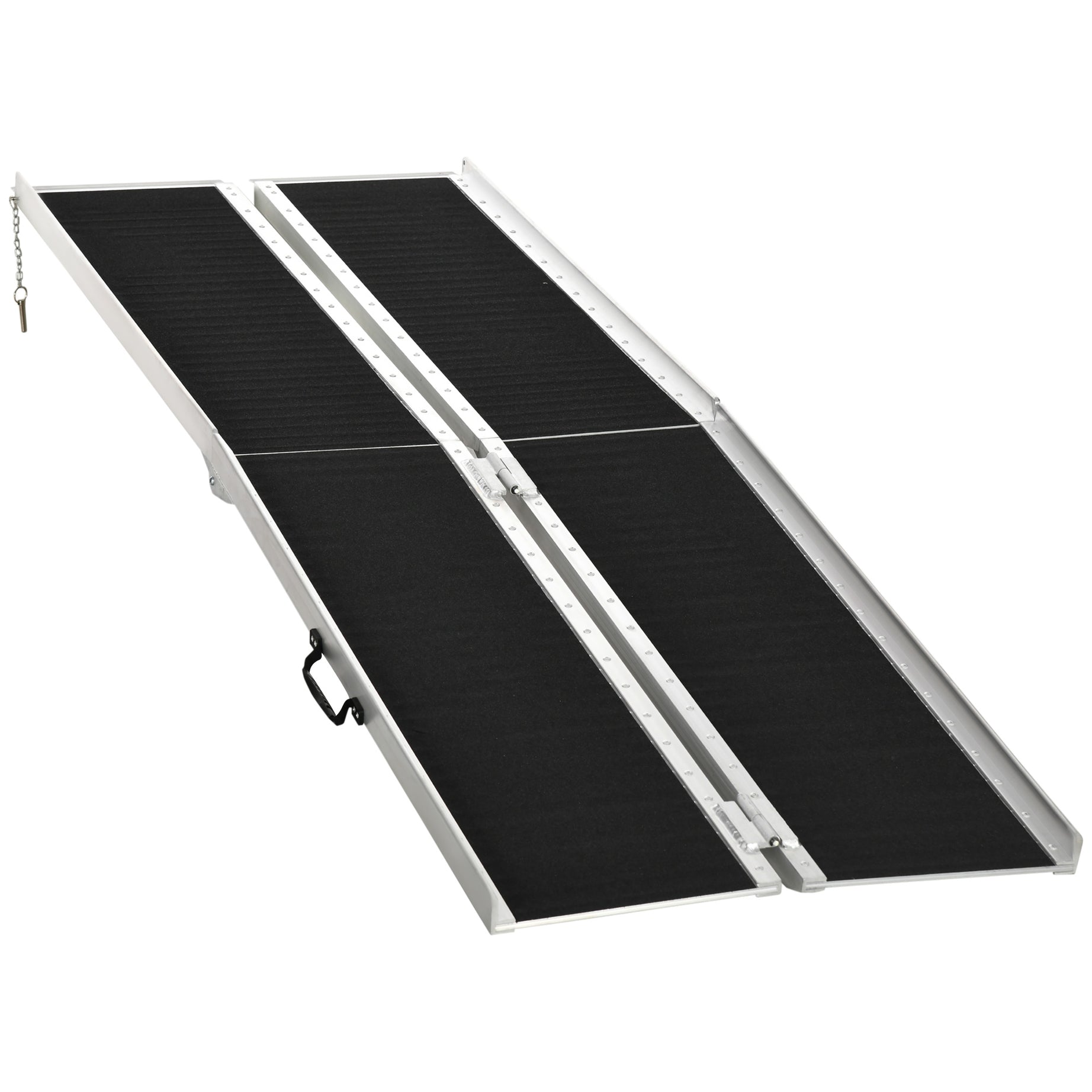 HOMCOM Portable Wheelchair Ramp for Home, Threshold Handicap Ramp 8'--1