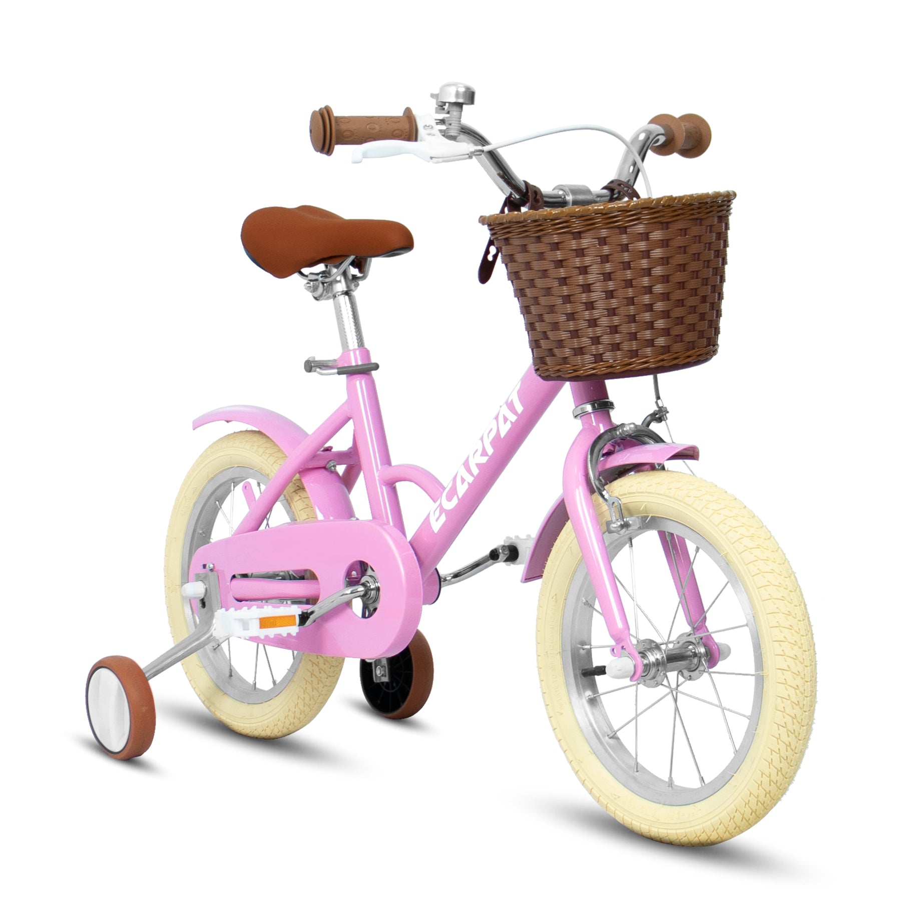 A16116 Ecarpat Kids'Bike Girls Bike 16 Inch Wheels,1-Speed Child Bicycles For 3-4 Years,With Removable Training Wheels Baby Toys,Front V Brake,Rear Holding Brake--1