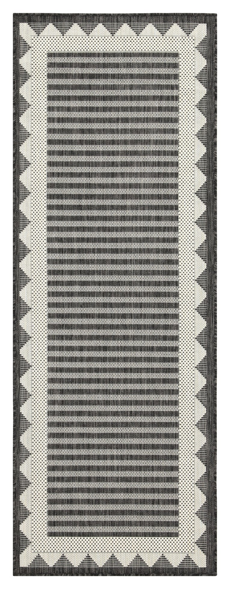 Sunshine GC_HAR2014 Anthracite 2 ft. 7 in. x 7 ft. 3 in. Indoor/Outdoor Area Rug--1