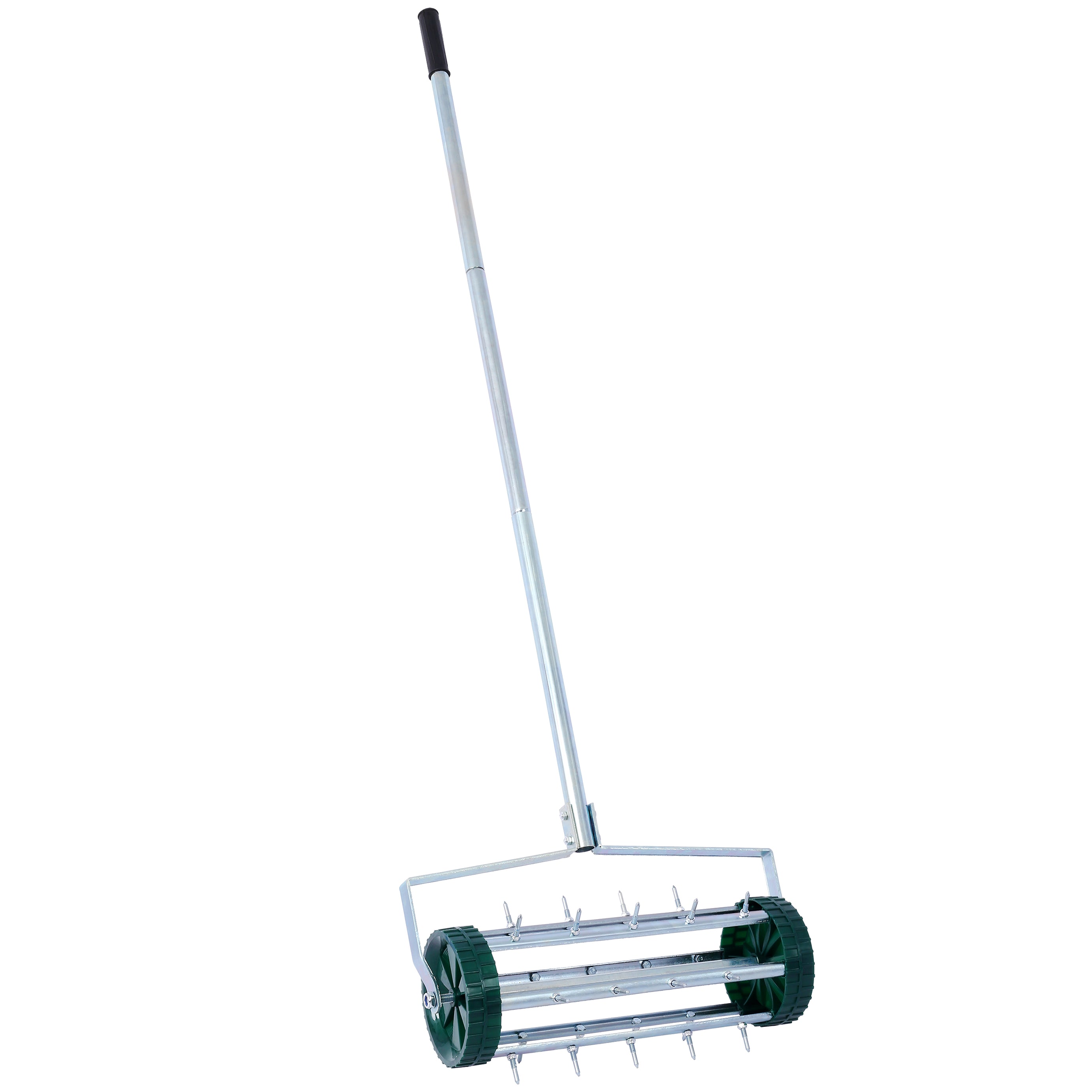 Spike Lawn Aerator, Heavy Duty Rolling Lawn Aerator, Garden Yard Rotary Push Lawn Aeration with Steel Handle--1