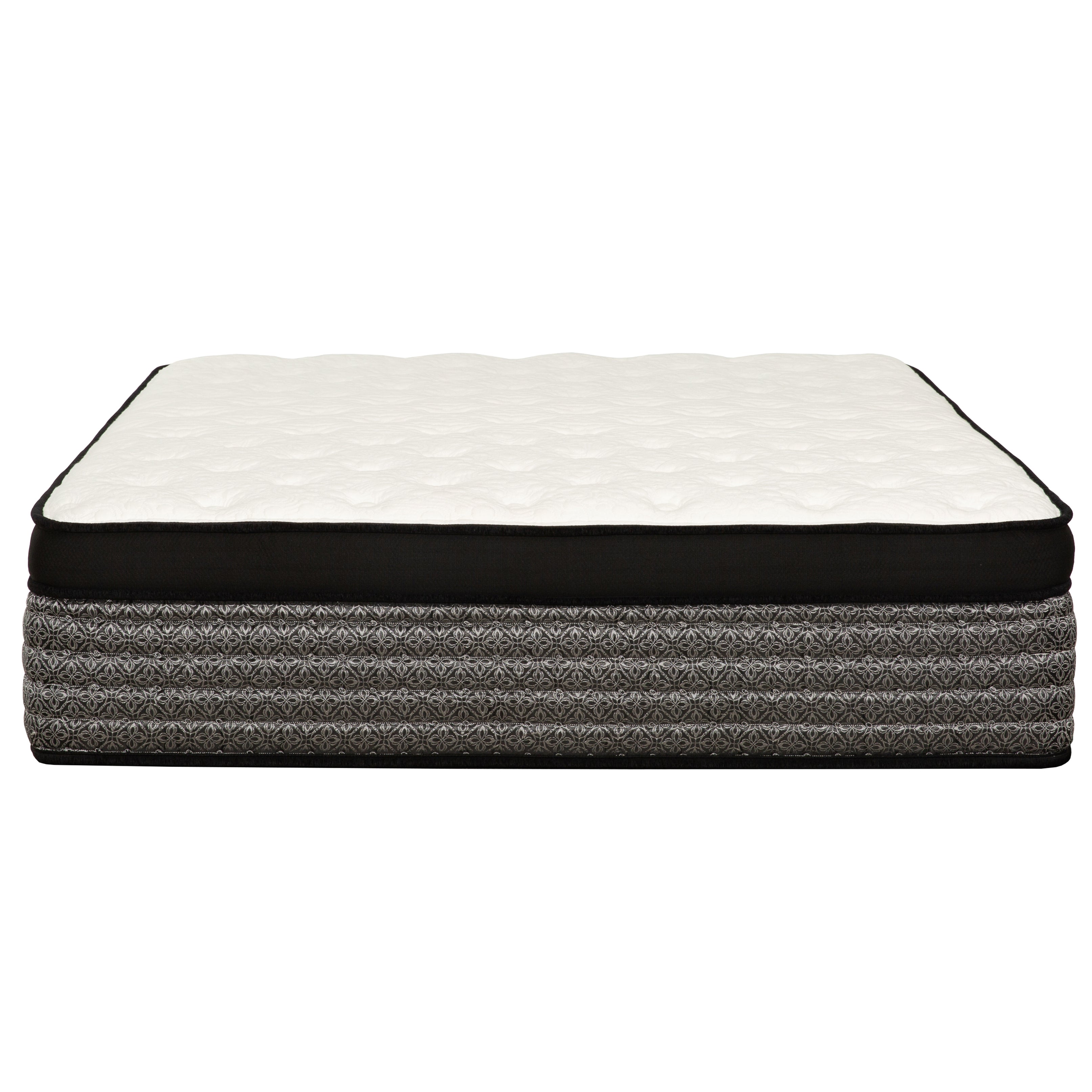 Premium 16 in. Pocket Coil Hybrid Mattress, Queen, Plush Gel Memory Foam Mattress, White/Gray--1