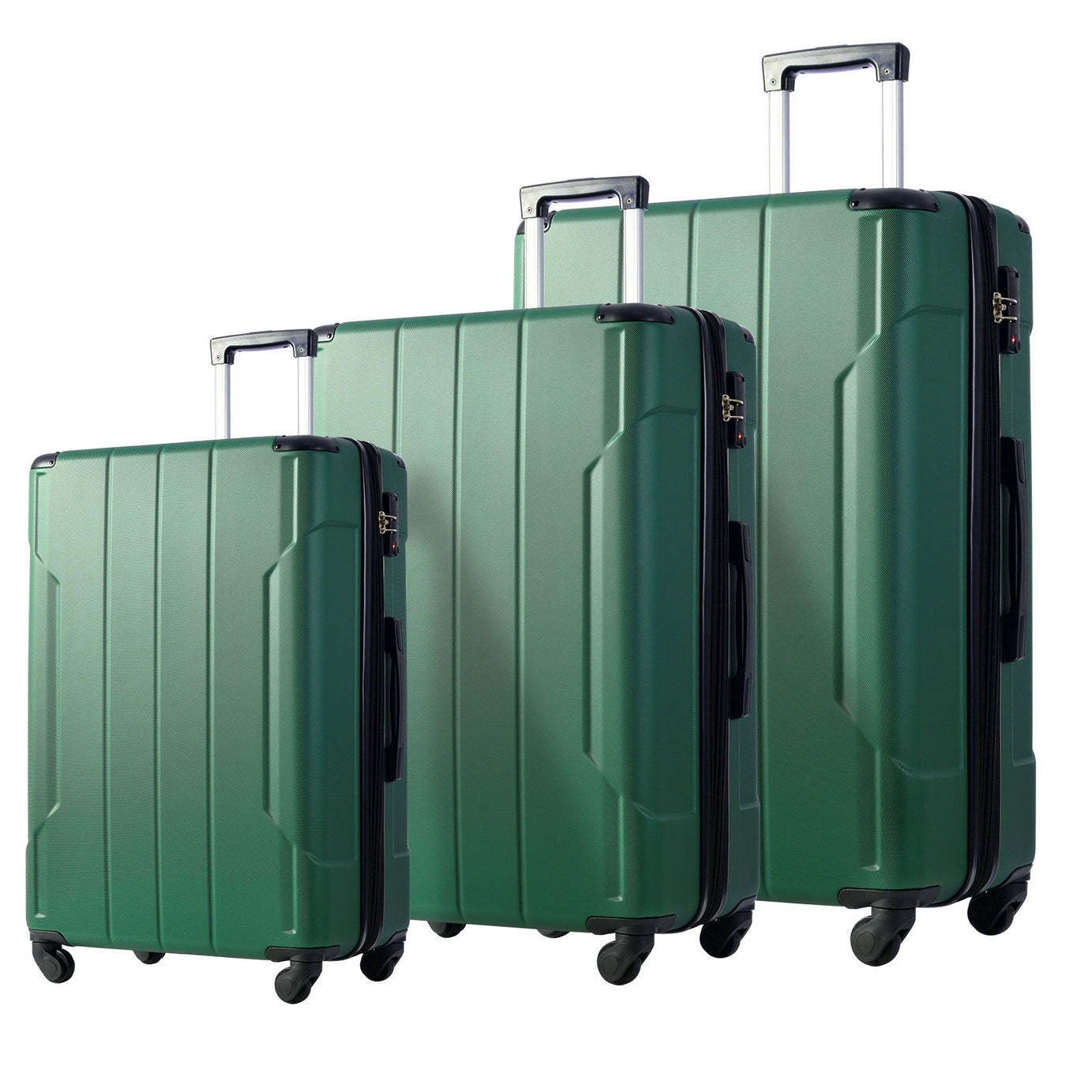 Hardshell Luggage Sets 3 Pcs Spinner Suitcase with TSA Lock Lightweight 20''24''28''--1