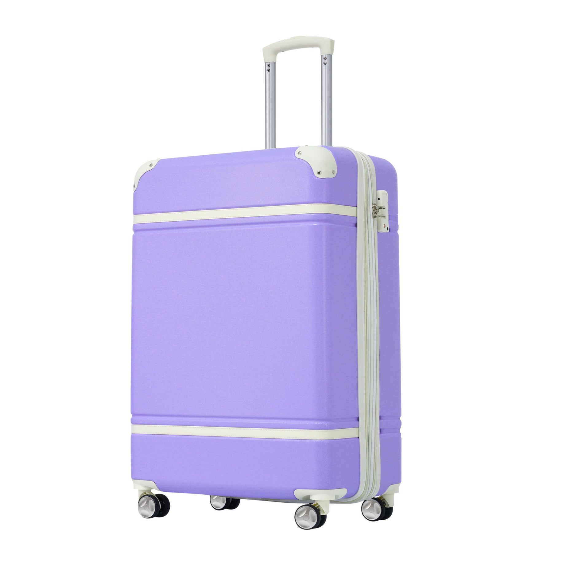 20 IN Luggage 1 Piece with TSA lock , Lightweight Suitcase Spinner Wheels,Carry on Vintage Luggage,Purple--1