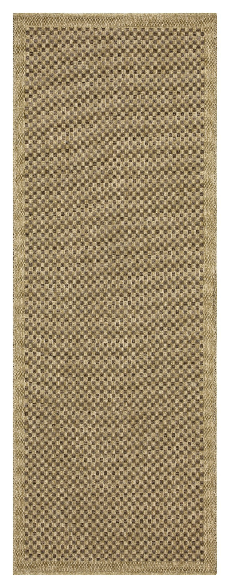 Earth GC_NTL1005 Jute/Mocha 2 ft. 7 in. x 7 ft. 3 in. Indoor/Outdoor Area Rug--1