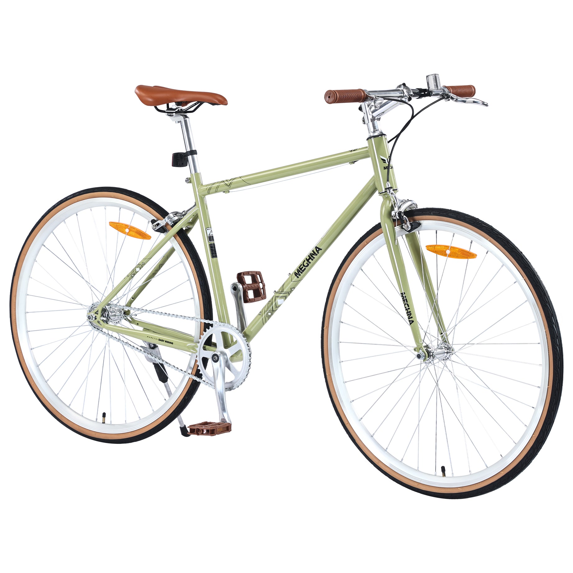 Single Speed Retro style 700C Road Bike For men women's City Bicycle,Steel Frame--1