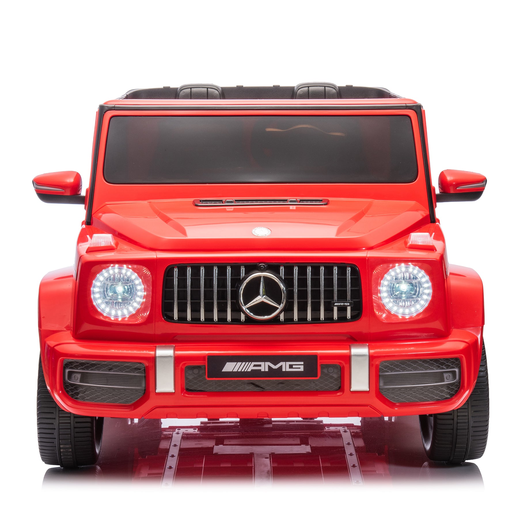 24V 2-Seater Kids Ride on Car Licensed Mercedes-Benz G63 Powerful 4WD for Kids Ages 3-8, with 7AH Big Battery, Remote Control, Soft Braking, 4-Wheel Suspension, LED Headlight & Music,Red--1