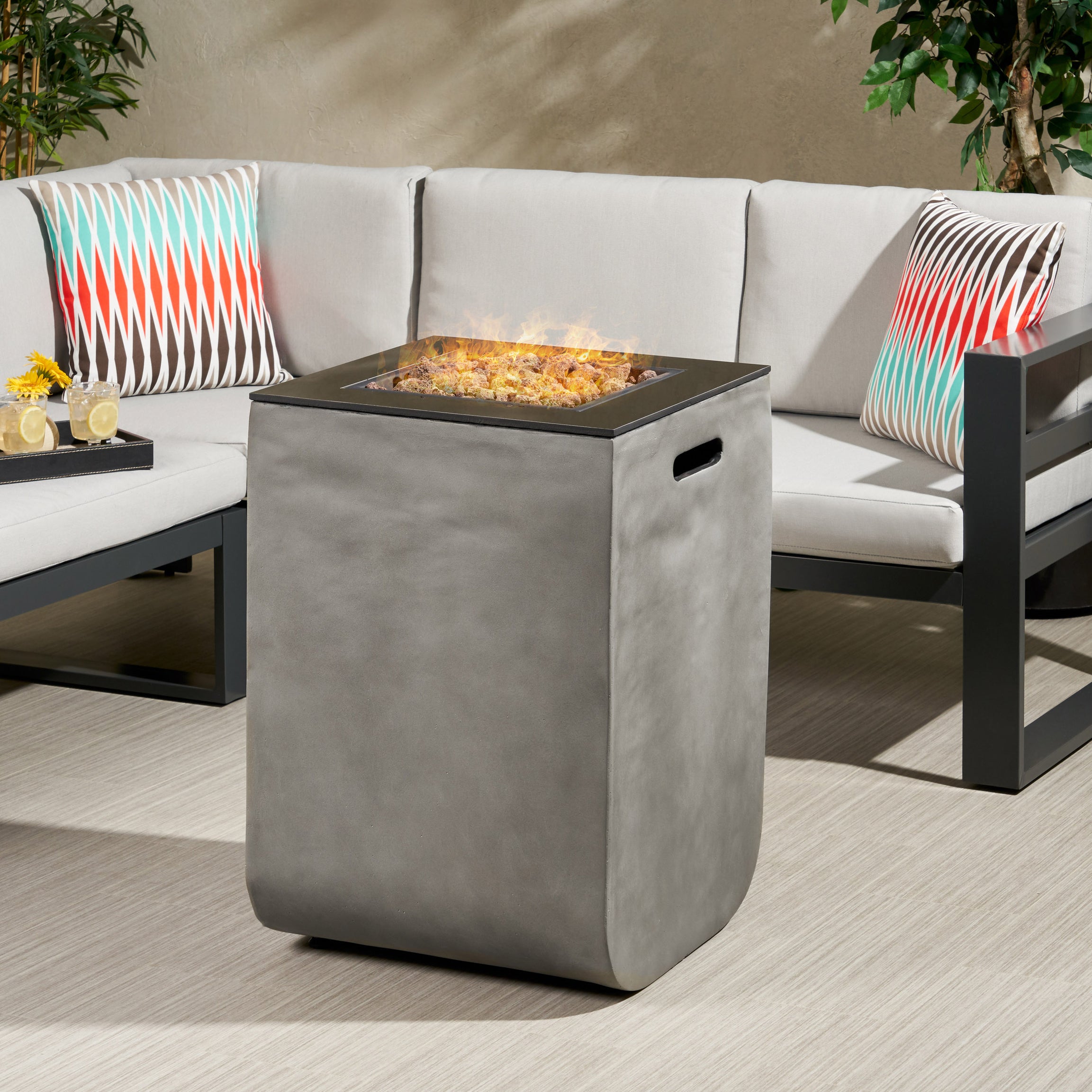 ADIO 19.5" COLUMN MGO FIRE PIT - 30,000BTU--1