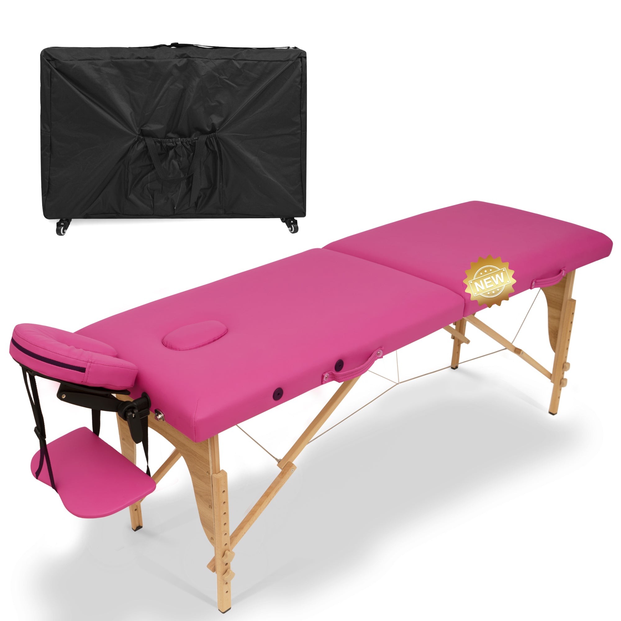 Massage Table Portable Massage Bed Lash Bed with Carrying Case SPA Table Height Adjustable, Salon Bed Face Cradle Bed--1