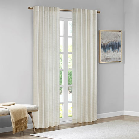 Room Darkening Metallic Printed Poly Velvet Rod Pocket/Back Tab Window Panel Pair(2 Window Panels)--1