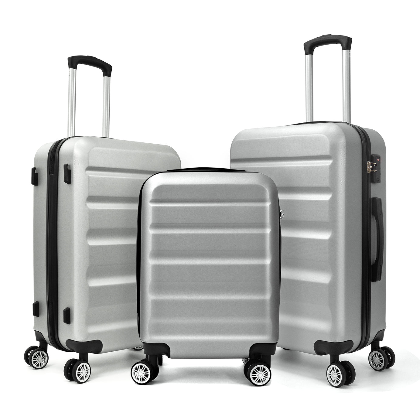 3-Piece Luggage(20inches,24inches,28inches)Featuring 360°Rotating Wheels and TSA Lock ABS Hard Shell yet Practical Design Suitable for both Men and Women--1