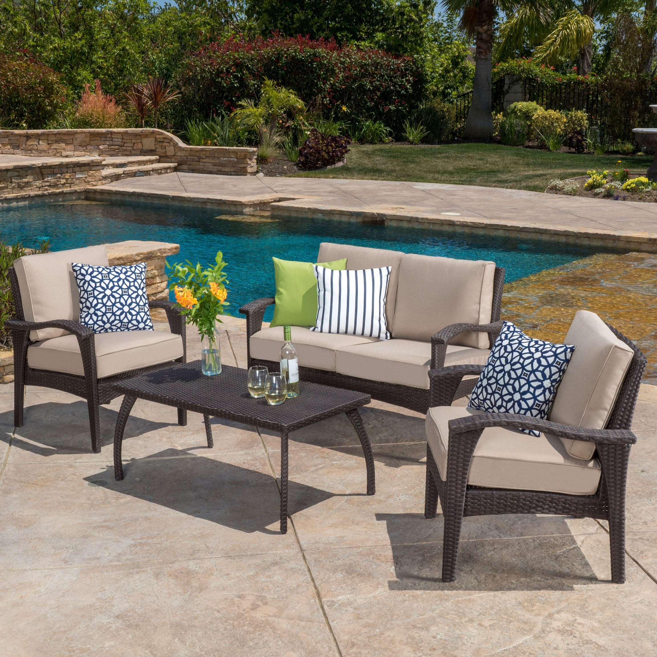 HONOLULU 4PC PE WICKER SET (KD)--1