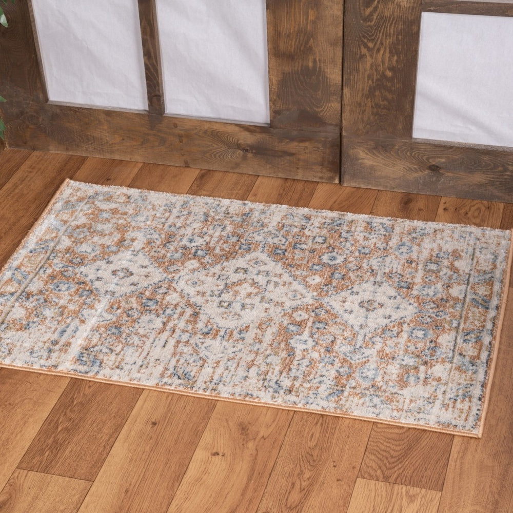 Noble GC_GEN7004 Rust 2 ft. x 3 ft. Area Rug--1