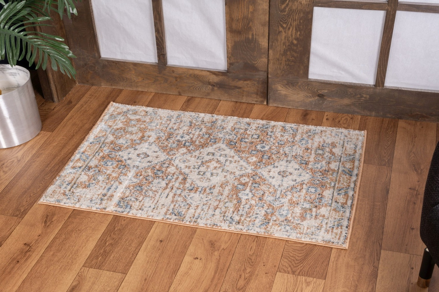 Noble GC_GEN7004 Rust 2 ft. x 3 ft. Area Rug--1