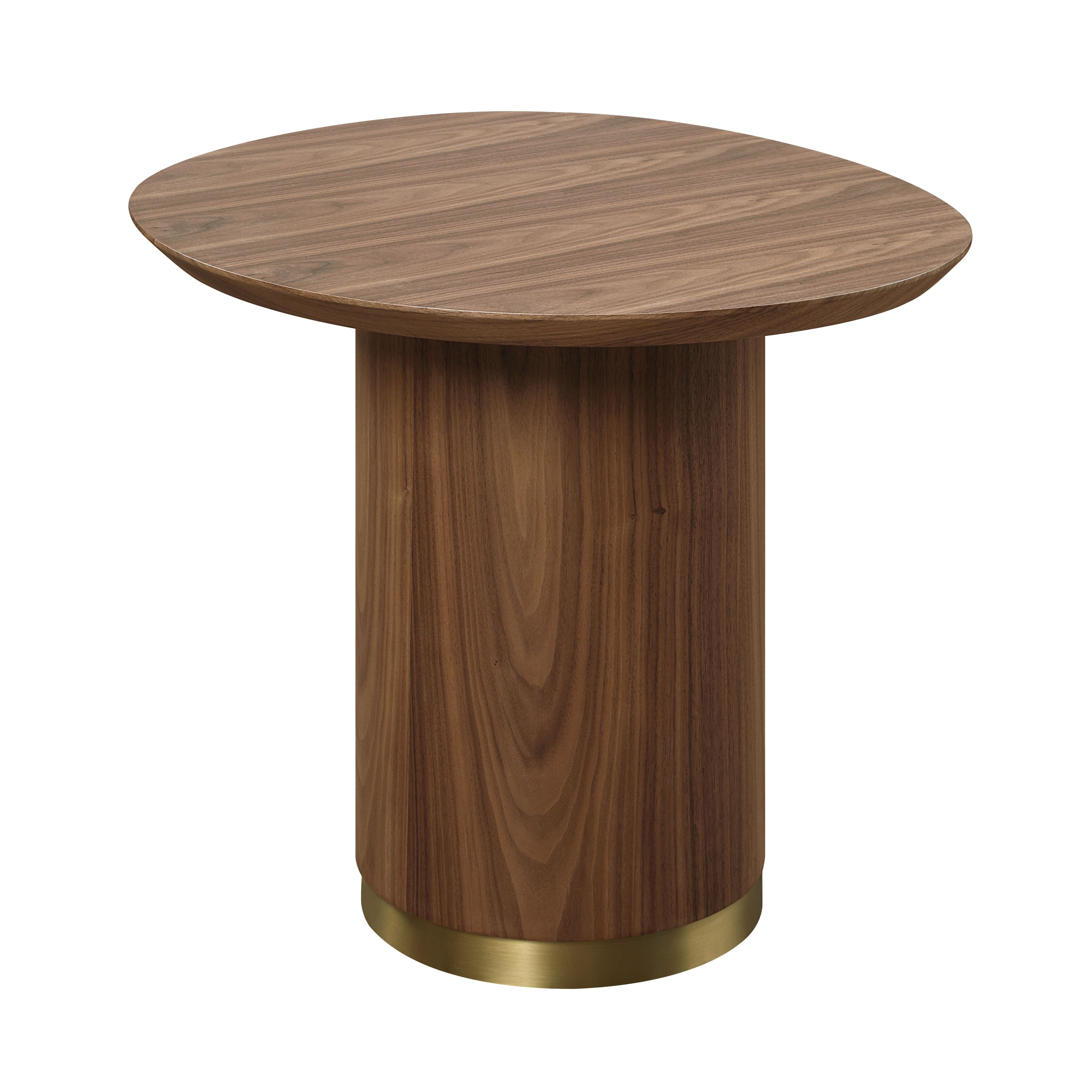 ACME Willene End Table, Ceramic Top & Walnut Finish LV03156--2