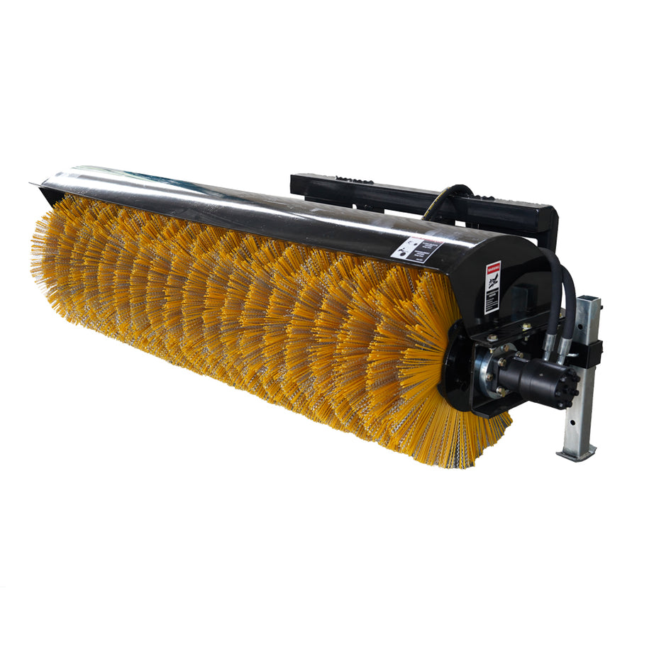 72" Skid Steer Hydraulic Rotary Angle Broom Sweeper--1