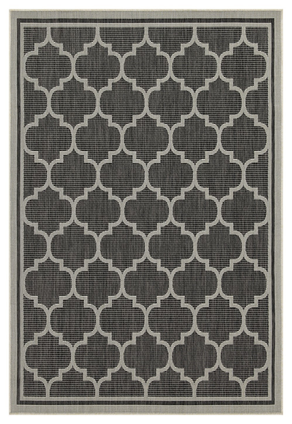 Sunshine GC_HAR2005 Anthracite 5 ft. 3 in. x 7 ft. 3 in. Indoor/Outdoor Area Rug--1