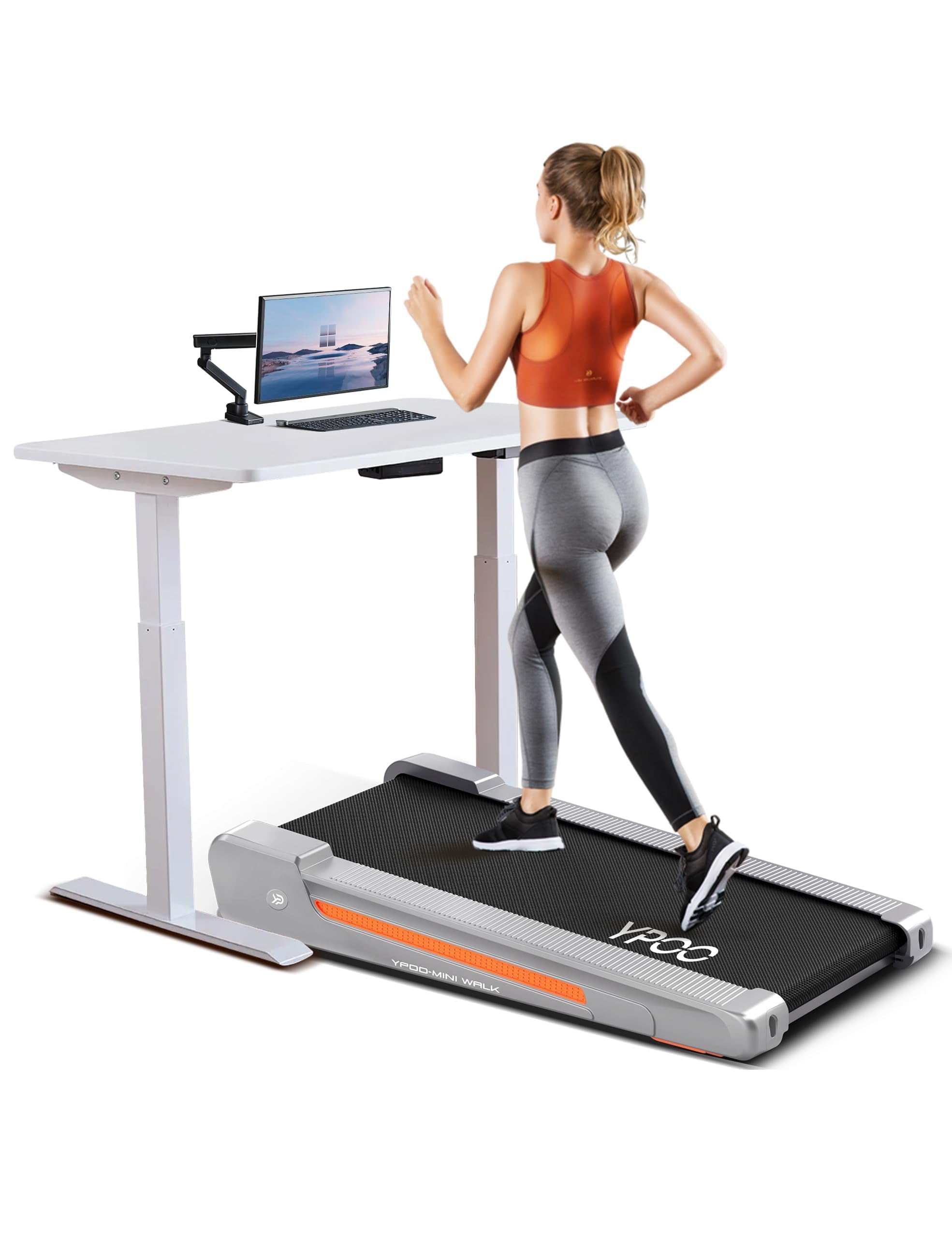 Walking Pad with Incline, 3.0HP Under Desk Treadmill with Incline, Walking Pad Treadmill with Incline 265 LBS Capacity, 3-Level Adjustable Incline--1