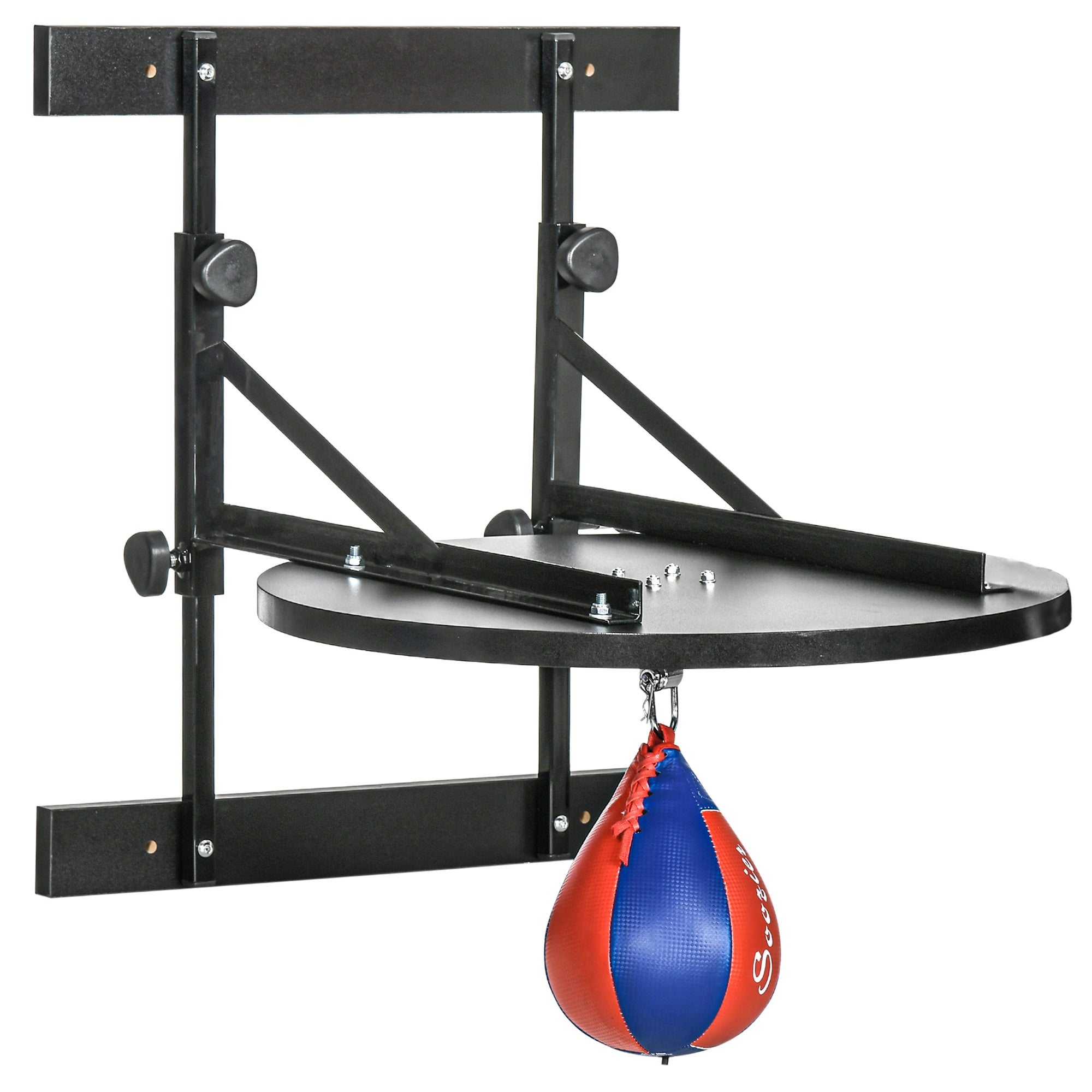 Soozier Adjustable Speed Bag Platform, Wall Mounted Speed Bags for Boxing, with 360-Degree Swivel and 10'' Speedbag--1