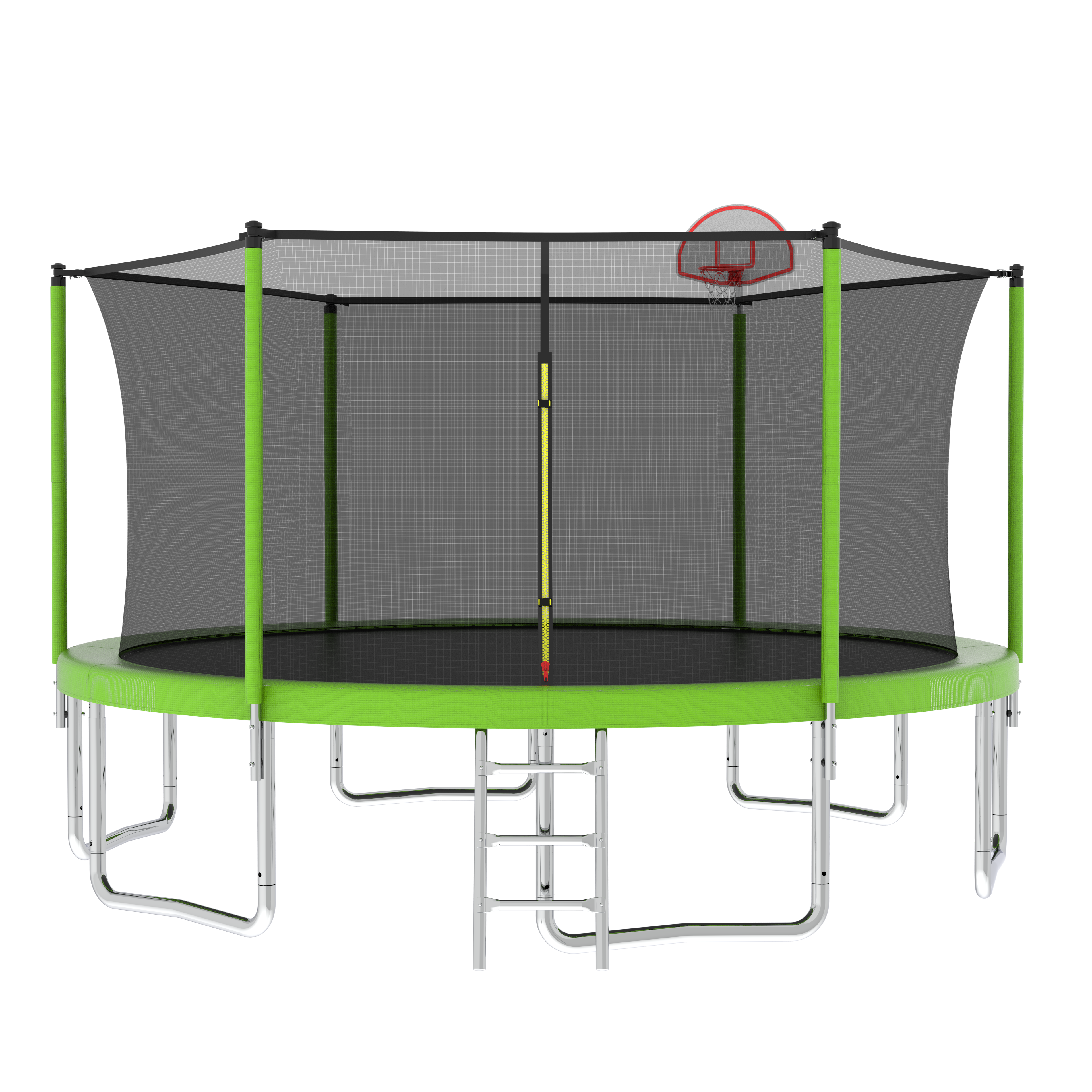 14FT for Kids Children with Safety Enclosure Net Outdoor Backyards Large Recreational Trampoline--1