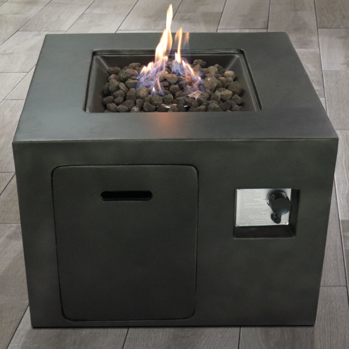 Living Source International 24'' H x 30'' W Concrete Outdoor Fire pit--1