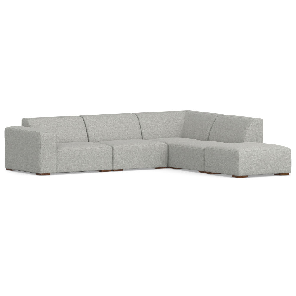 Rex Right Sectional Sofa and Ottoman--1