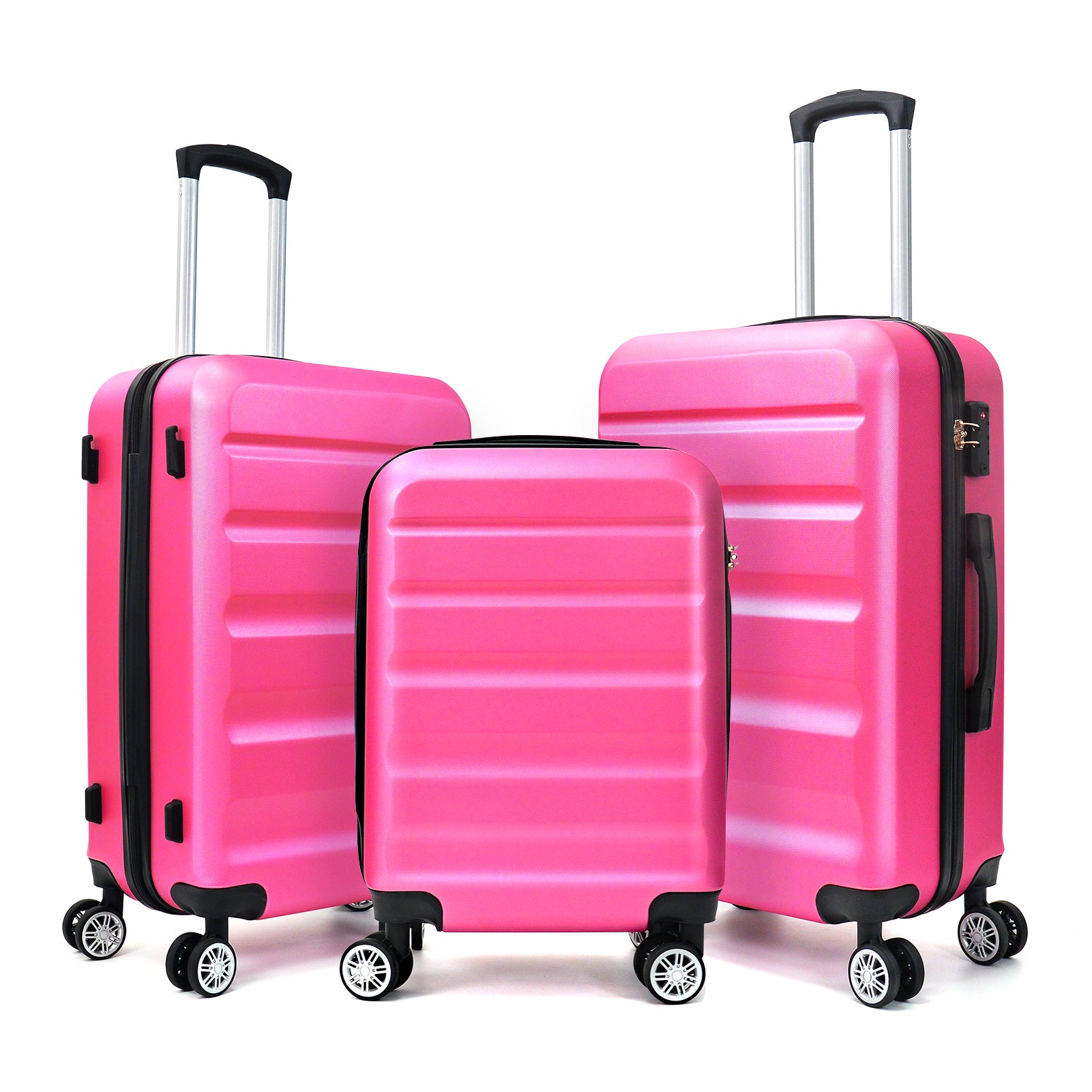 3-Piece Luggage(20inches,24inches,28inches)Featuring 360°Rotating Wheels and TSA Lock ABS Hard Shell yet Practical Design Suitable for both Men and Women--1