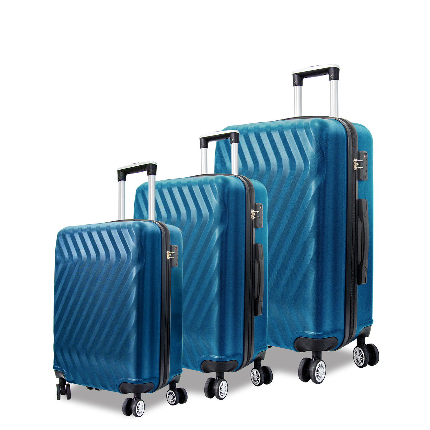 Hardside Lightweight Luggage Featuring 4-Spinning Wheel Robust ABS and Secure TSA Lock Luggage Set 3 Pieces(20/24/28 Inches) Women and Men--1