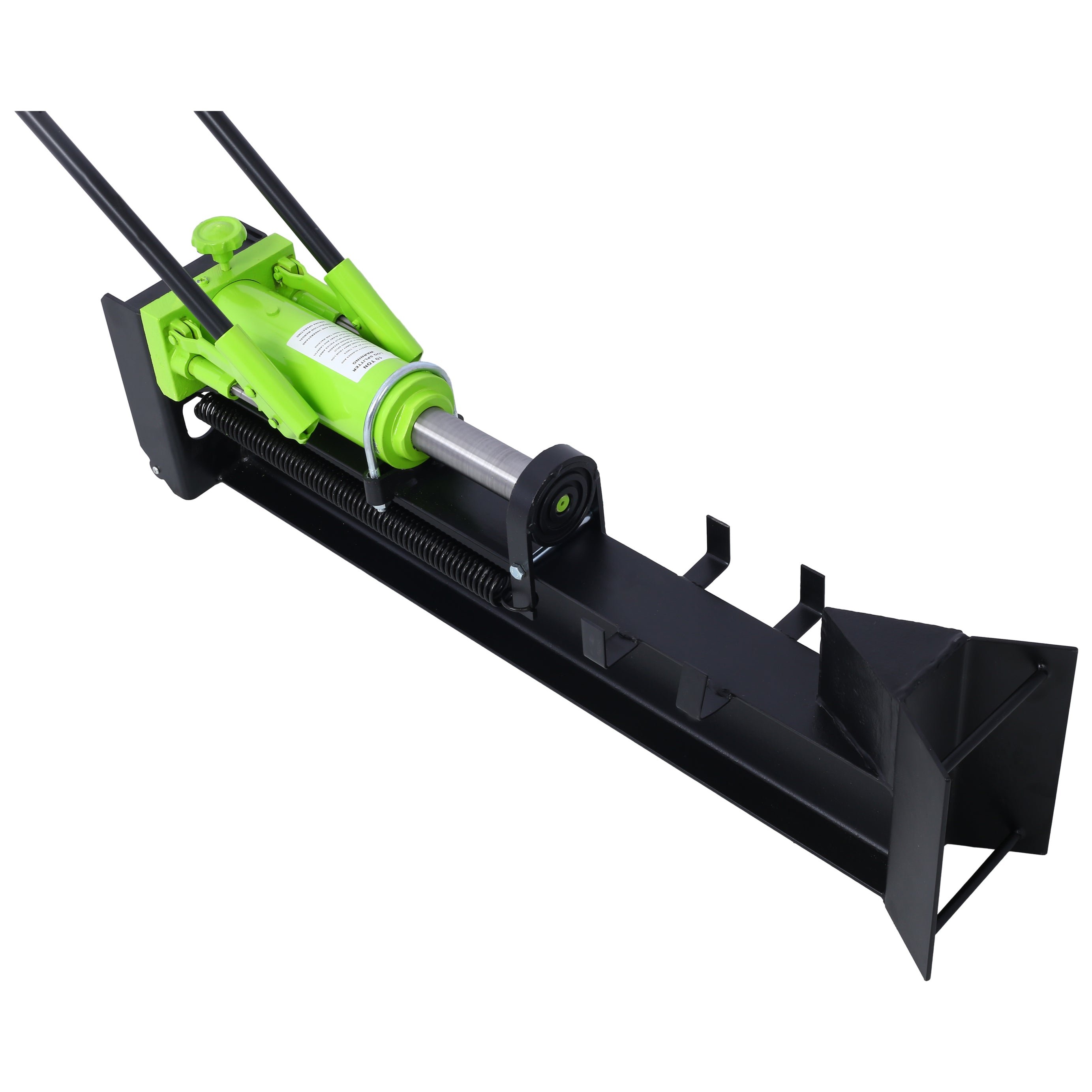 10 Ton Horizontal Log Splitter Wood Cutter Manual Hydraulic 2 Speed Wheel Hydraulic Log Splitter: Durable Manual Wood Splitter with Horizontal Full Steel Beam, Labor-saving Machine - Stable and Safe--1