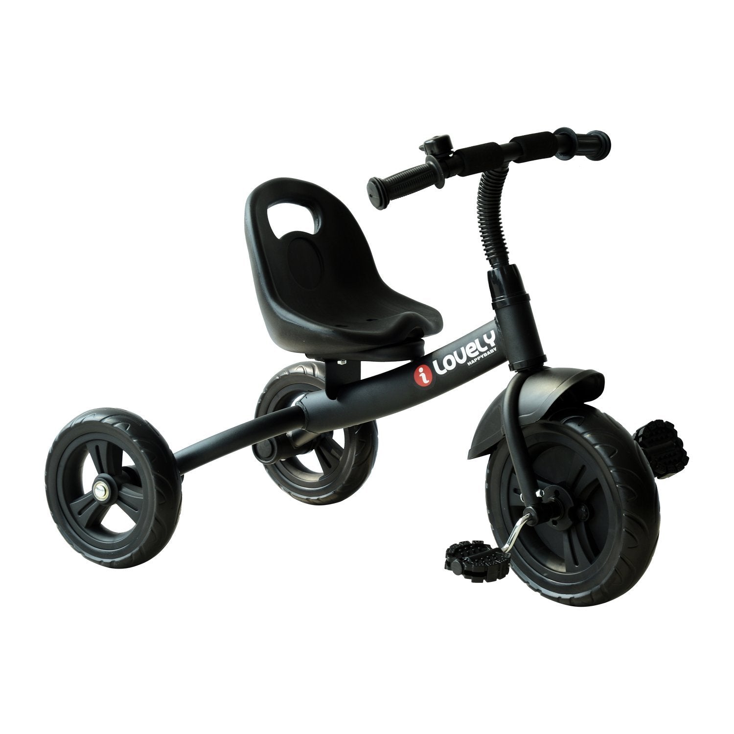 Qaba 3-Wheel Recreation Ride-On Toddler Tricycle With Bell Indoor / Outdoor  - Black--1