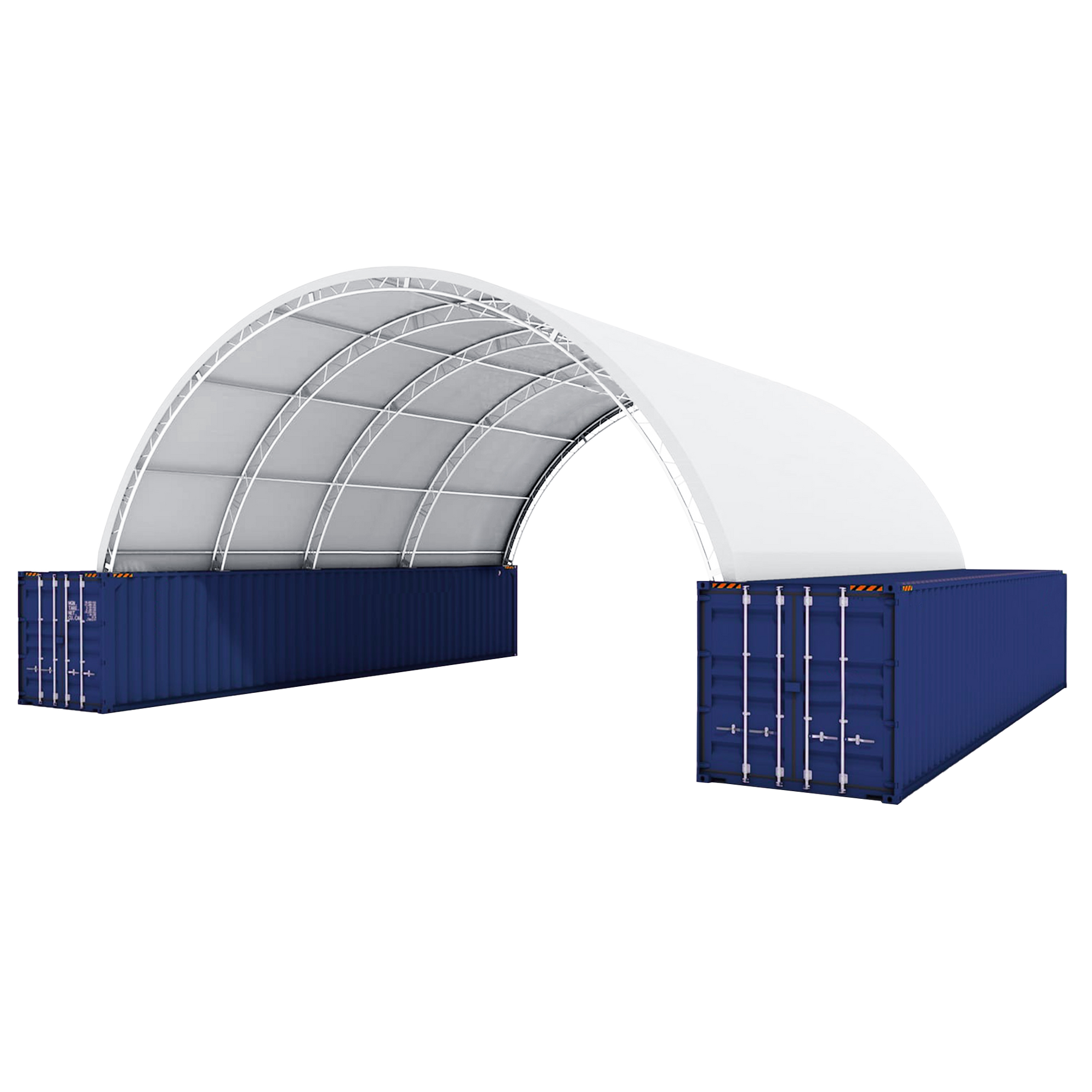 Shipping Container Canopy Shelter Double Truss 40'x40'x15',22 OZ PVC--1