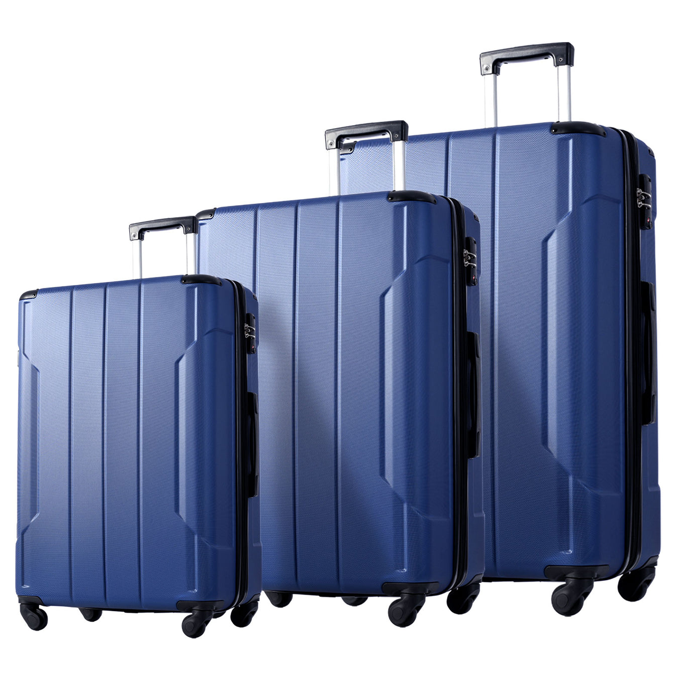 Hardshell Luggage Sets 3 Pcs Spinner Suitcase with TSA Lock Lightweight 20''24''28''--1