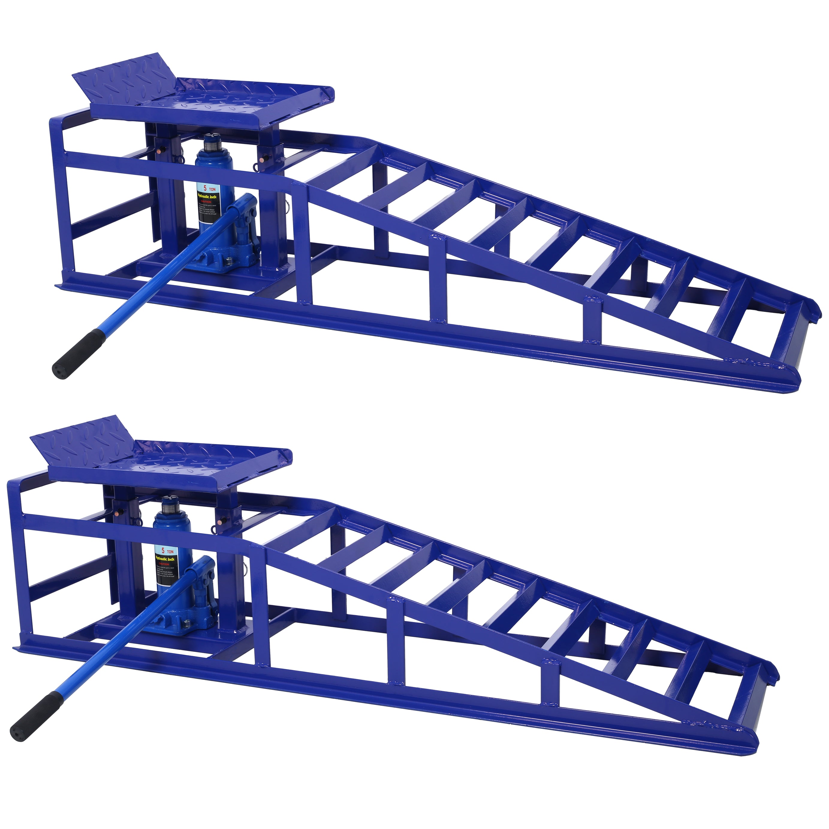 Auto Car Truck Service Ramps Lifts, Garage Car Lift Hydraulic Ramps Black 5 Ton,Automotive Hydraulic Lift Repair Frame Lift(2 Pack) blue--1