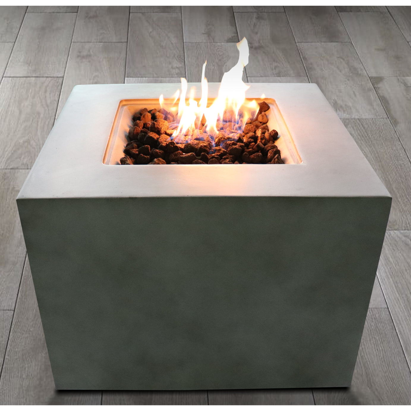 Living Source International 24'' H x 30'' W Concrete Outdoor Fire pit--1