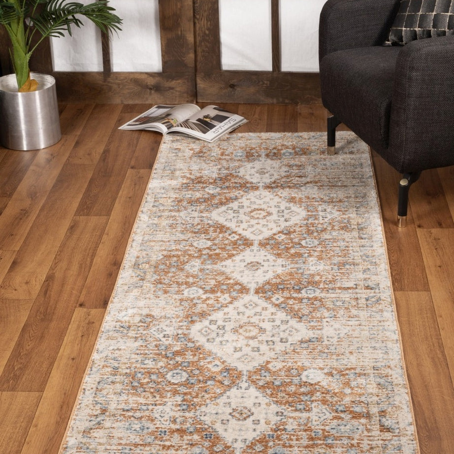 Noble GC_GEN7004 Rust 2 ft. 7 in. x 7 ft. 3 in. Area Rug--1